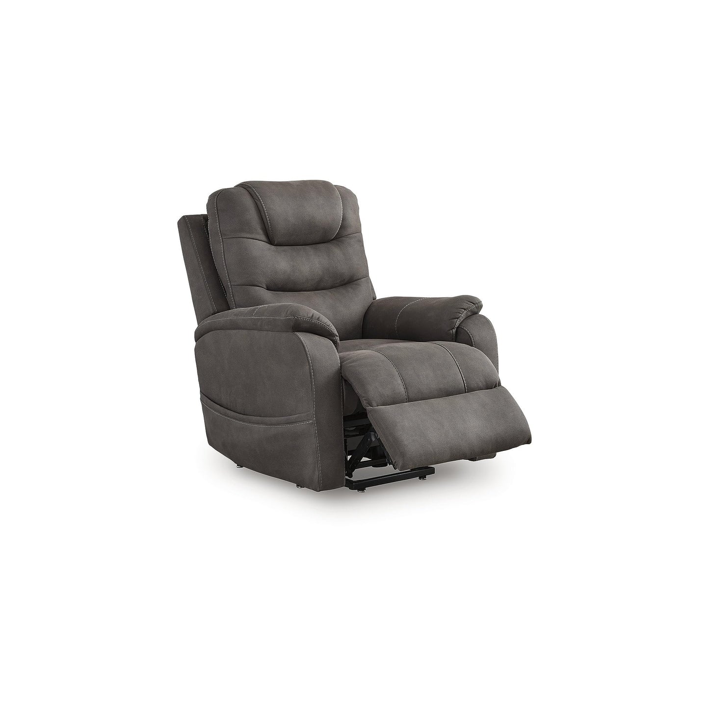Signature Design By Ashley Snowfield Recliner Chair, Power Lift with Heat and Massage, Faux Leather Upholstery, Easy View Adjustable Headrest, USB Charging, Living Room Comfort
