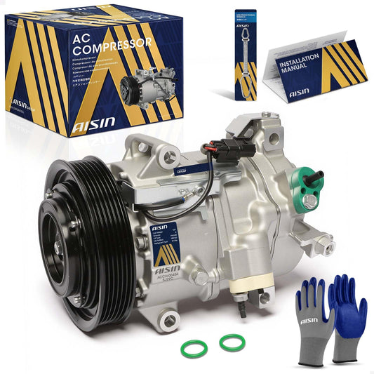 AISIN AFTERMARKET ACCH-00454 Air Conditioner AC Compressor - Compatible with Honda Odyssey 2018-2024 3.5L - with 6-Pulley Groove, with Clutch