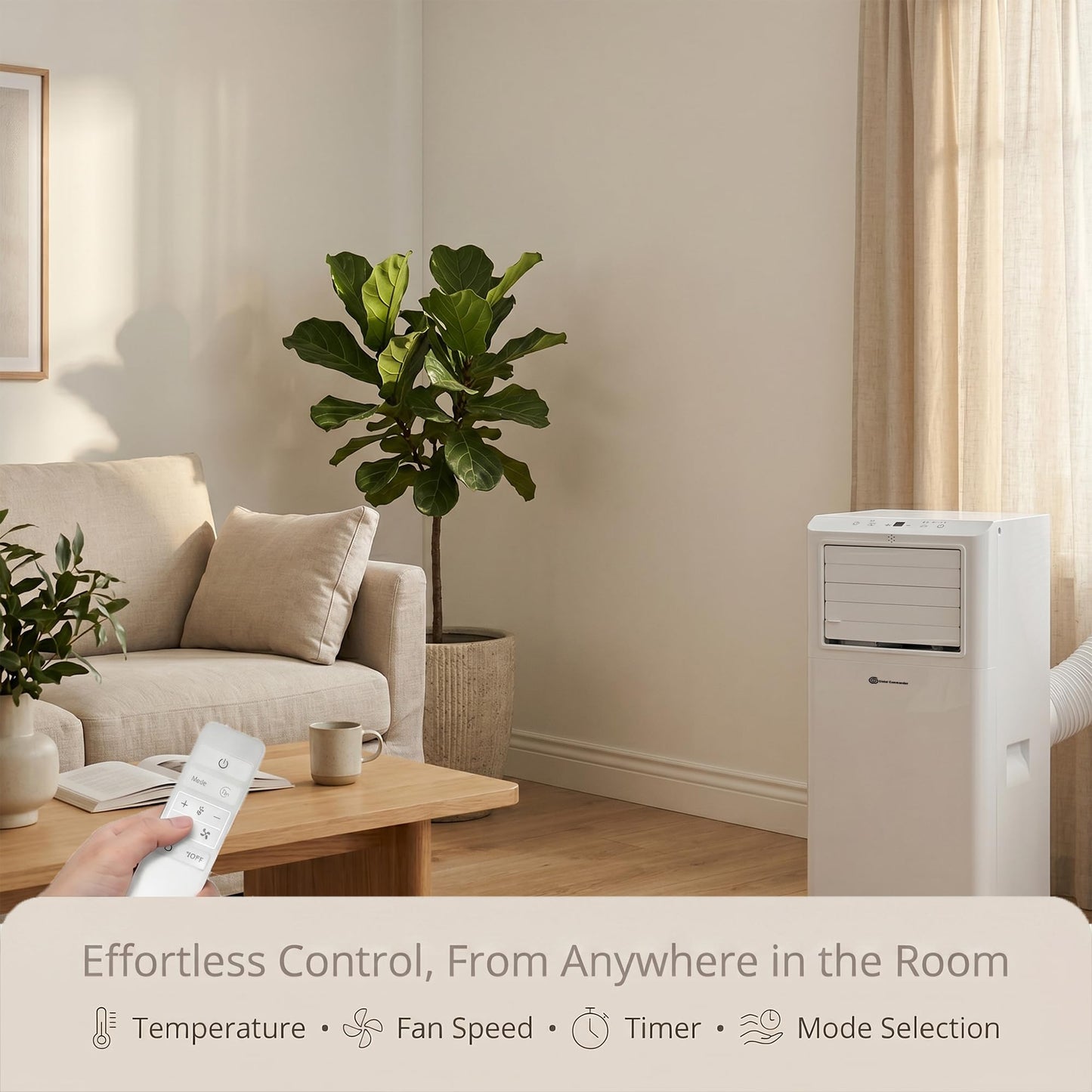 Global Commander Portable Air Conditioner Unit, 9000 BTU, (6K SACC), White (PAG-S06KCO630C)