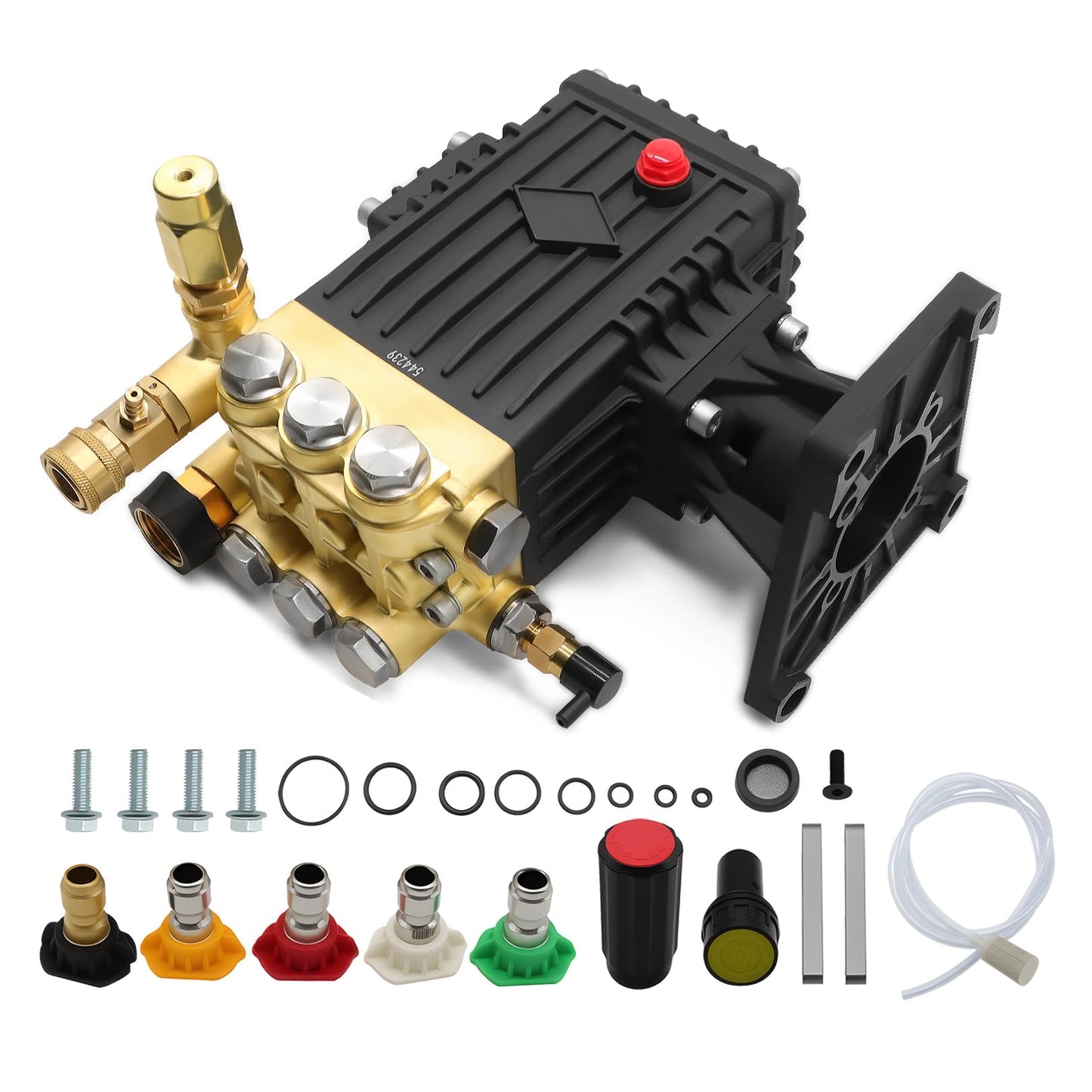 Jecoupoon 4000 PSI 4GPM Gas Pressure Washer Pump Compatible with 1" Shaft High Pressure Washer 9-15HP 270-340CC GX340 GX390 GX270
