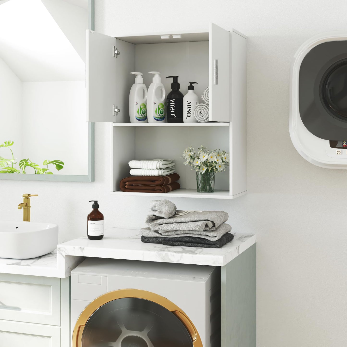 Wall Mounted Barber Shampoo Station Storage Cabinet Salon Beauty Spa Equipment for Barber Salon Shop
