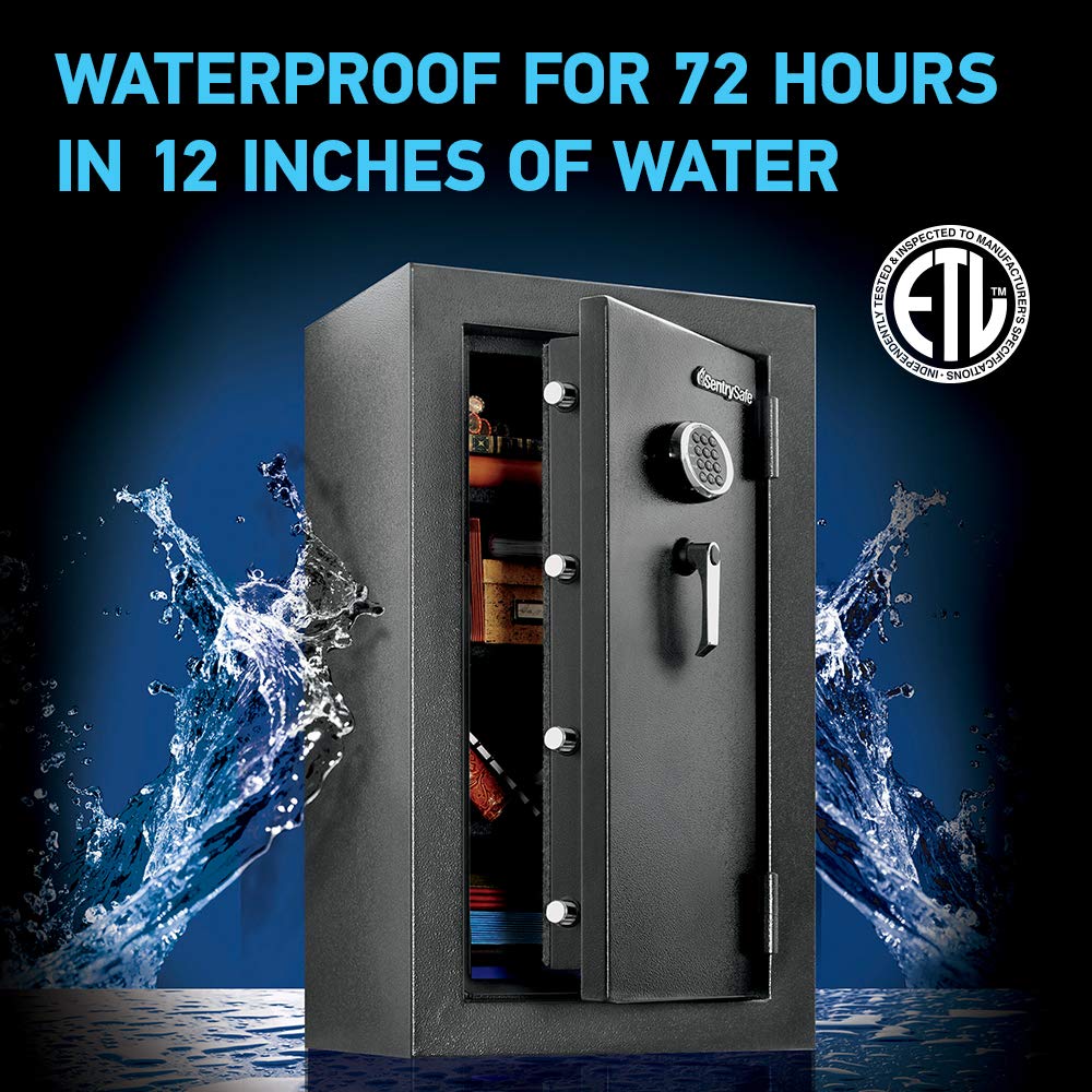 SentrySafe Fireproof and Waterproof XX-Large Steel Floor Safe with Digital Keypad Lock, DOJ-Certified Large Gun Safe for Home, 4.71 Cubic Feet, 37.7 x 21.7 x 19.0 Inches, EF4738E