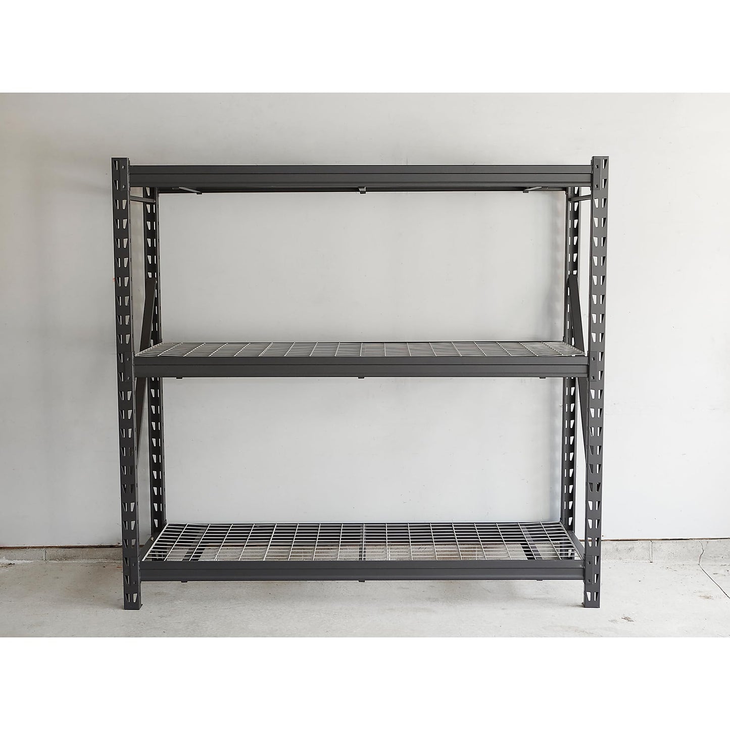 Ironton Industrial Shelving Rack, 3 Storage Shelves Steel Construction 3-Tier Rack with 2000-Lb Load Capacity Per Shelf, Garage Storage Rack