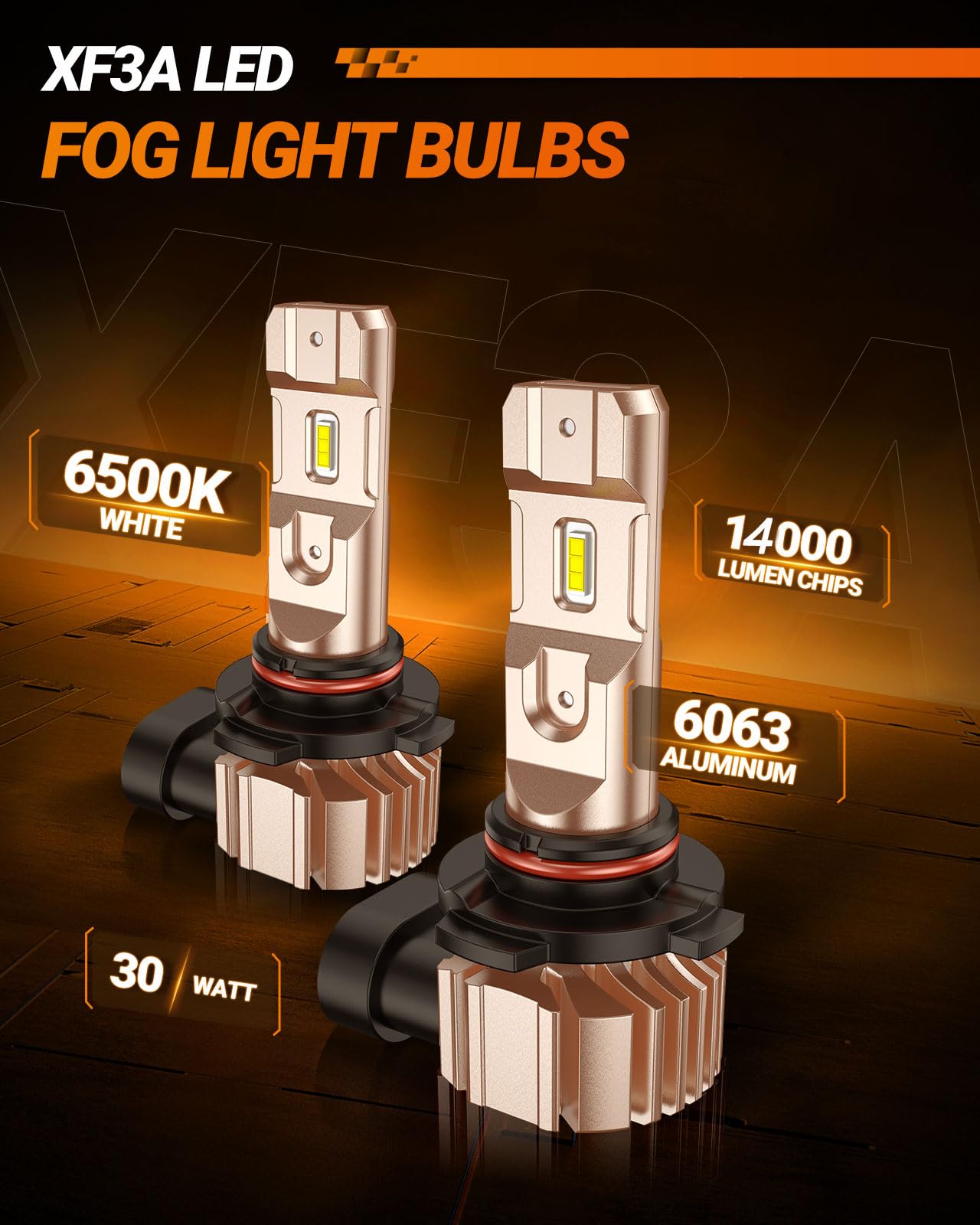 SEALIGHT H10 9145 LED Fog Light Bulbs, 14000LM Brightness, Pack of 2, XF3A H10, White