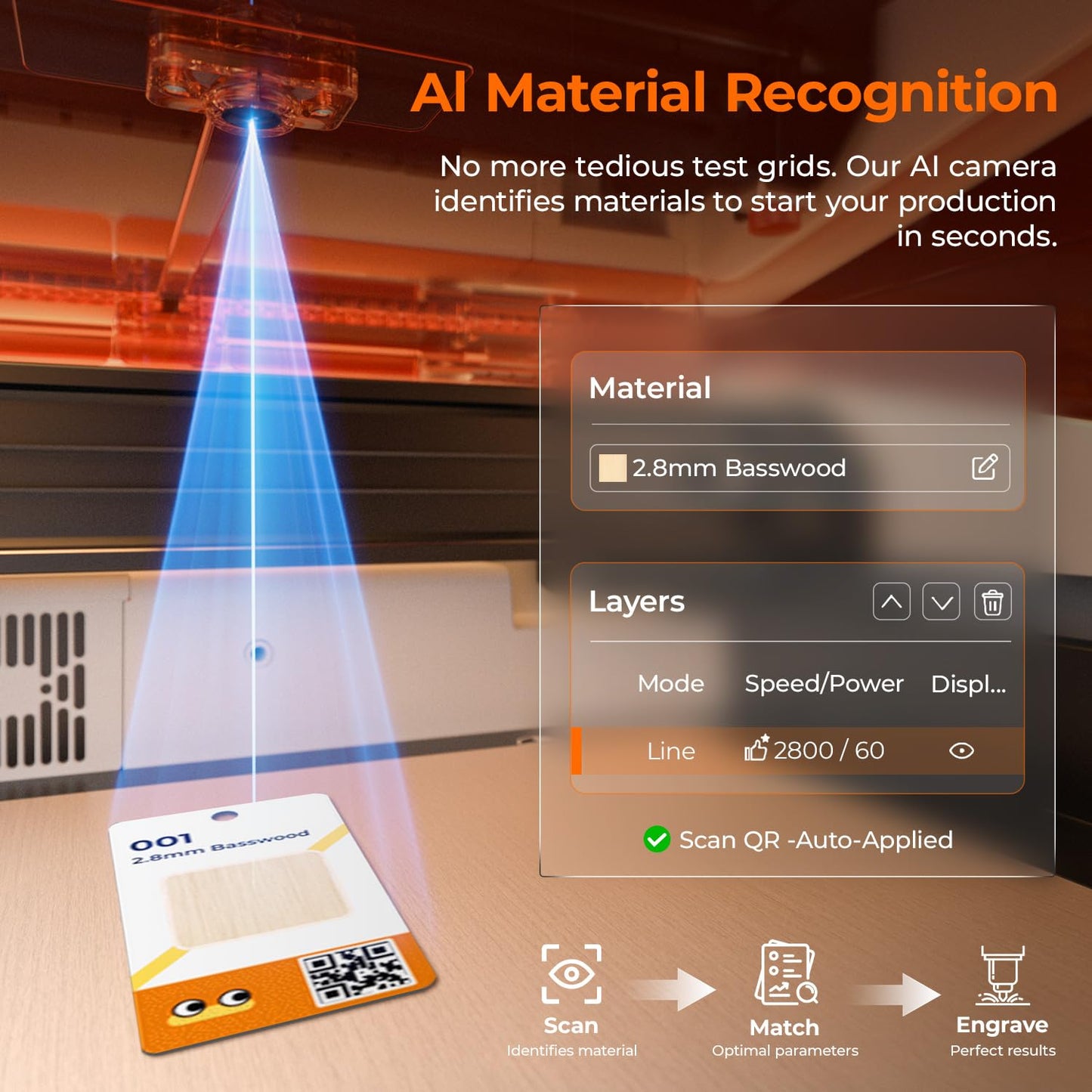 TOOCAA NOVA 20W Smart AI Laser Engraver & Cutter, Fully Enclosed Class 1 Safety, 5MP AI Positioning Camera & Auto Focus, 360° Rotary & Air Assist, Dual-Channel Exhaust for Cleaner Cuts & Less Smoke