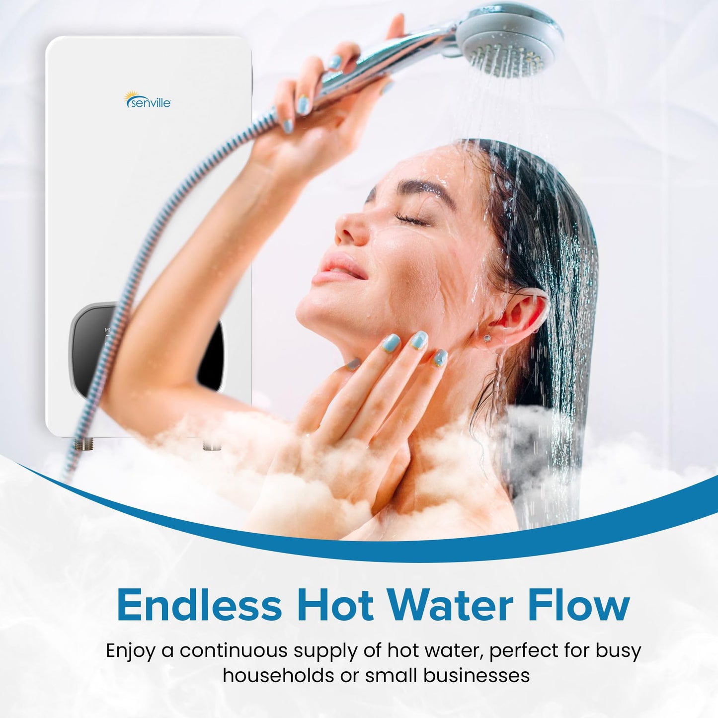 Senville Tankless Water Heater, Electric, 13KW, 240V
