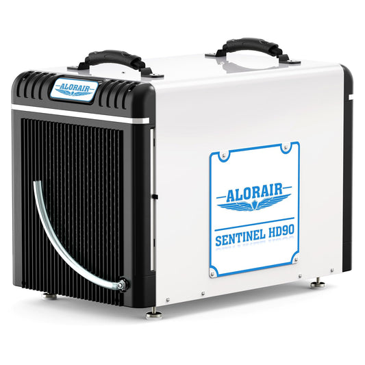 ALORAIR Basement/Crawl Space Dehumidifiers 198 Pint (Saturation), 90 PPD (AHAM), Auto Defrosting System, Commercial Dehumidifier