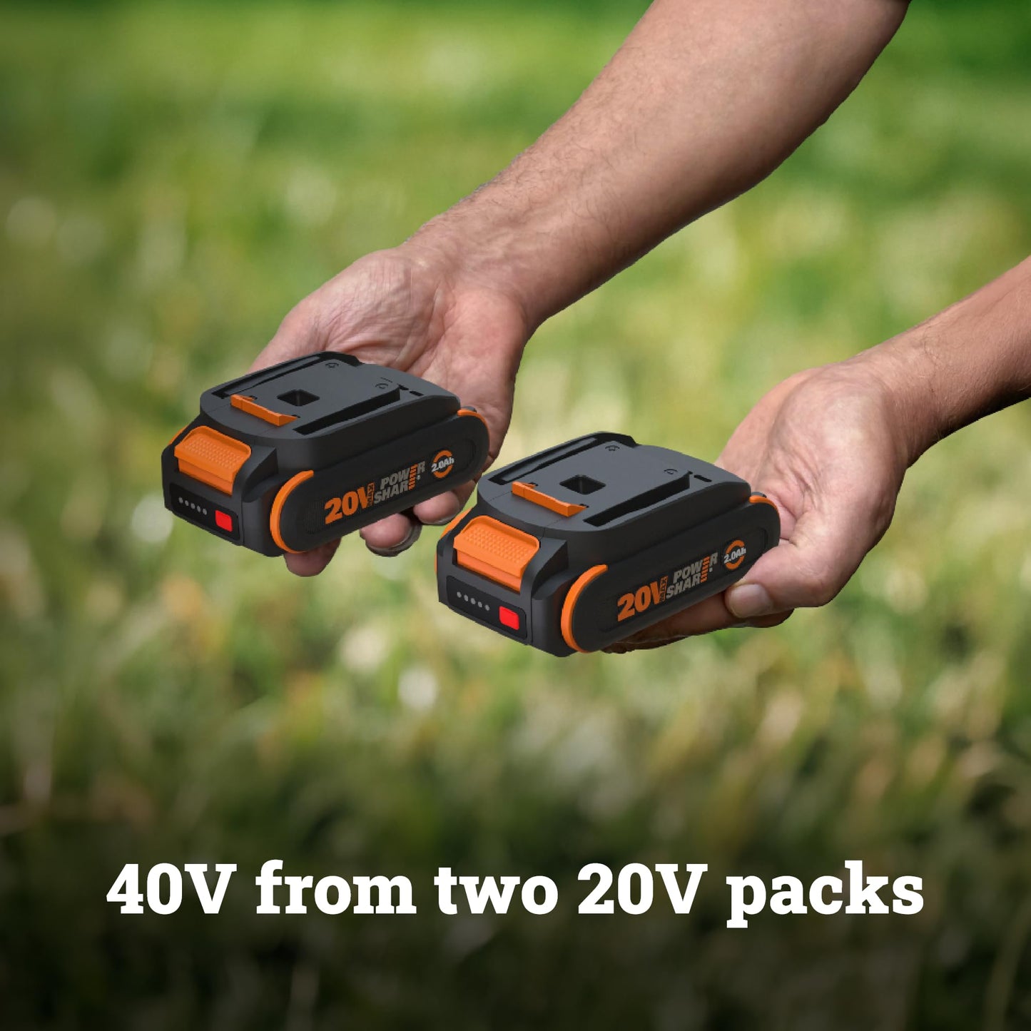 WORX Cordless Lawn Mower, 14" Electric Mower with Brushless Motor, Lightweight Push Lawn Mower with 6-Position Height Adjustment for Small Yards, 2 Batteries & Charger Included, WG735