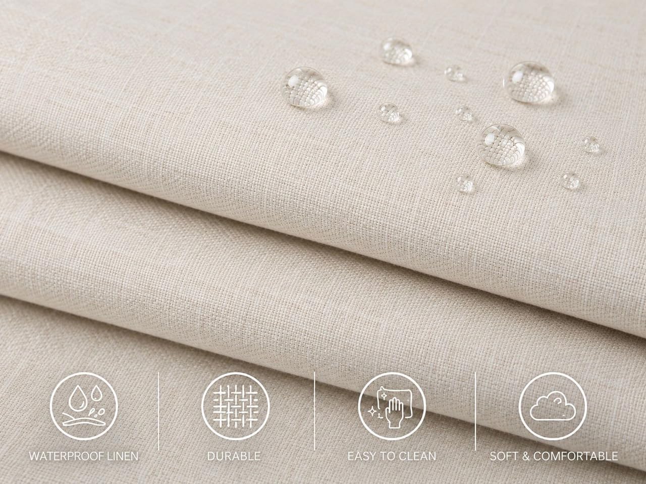 Cloud Frame Round Bed – Washable Zip Cover - Upholstered Linen Soft Foam - Modular Minimalist Modern - Half Circle Moon - Sold Sold Separately (Cream Linen Premium, Queen Base)