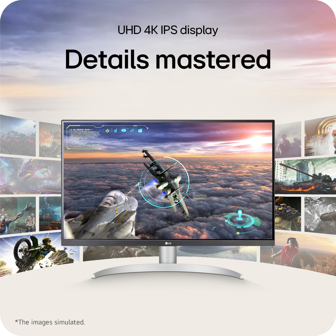 LG 27UP650K-W 27-inch Ultrafine 4K UHD (3840 x 2160) IPS Computer Monitor, 60Hz, 5ms, DisplayHDR 400, Reader Mode, Flicker Safe, HDMI, DisplayPort, Tilt/Height/Pivot Adjustable Stand, White