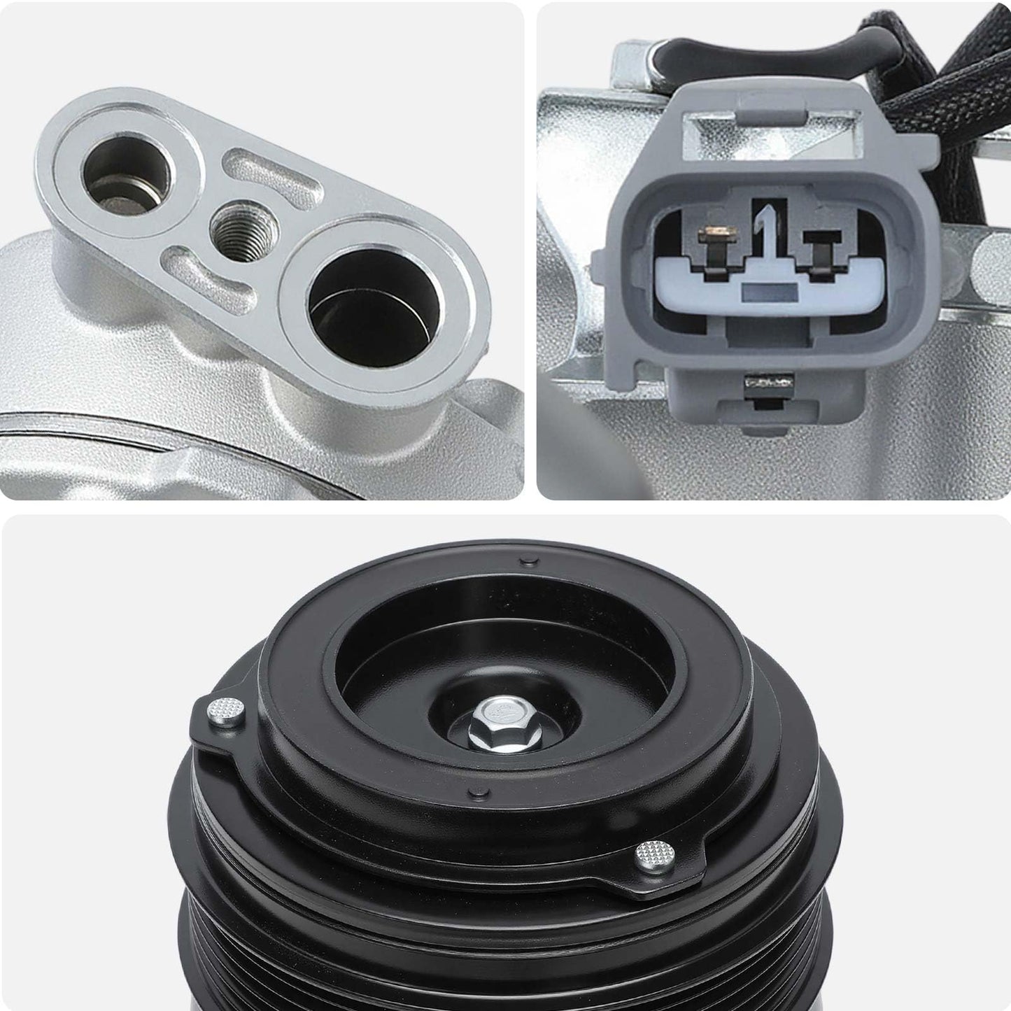 AISIN AFTERMARKET ACCAZ-00817 Air Conditioner AC Compressor - Compatible with Ram ProMaster City 2015-2022 - with 6-Pulley Groove, with Clutch