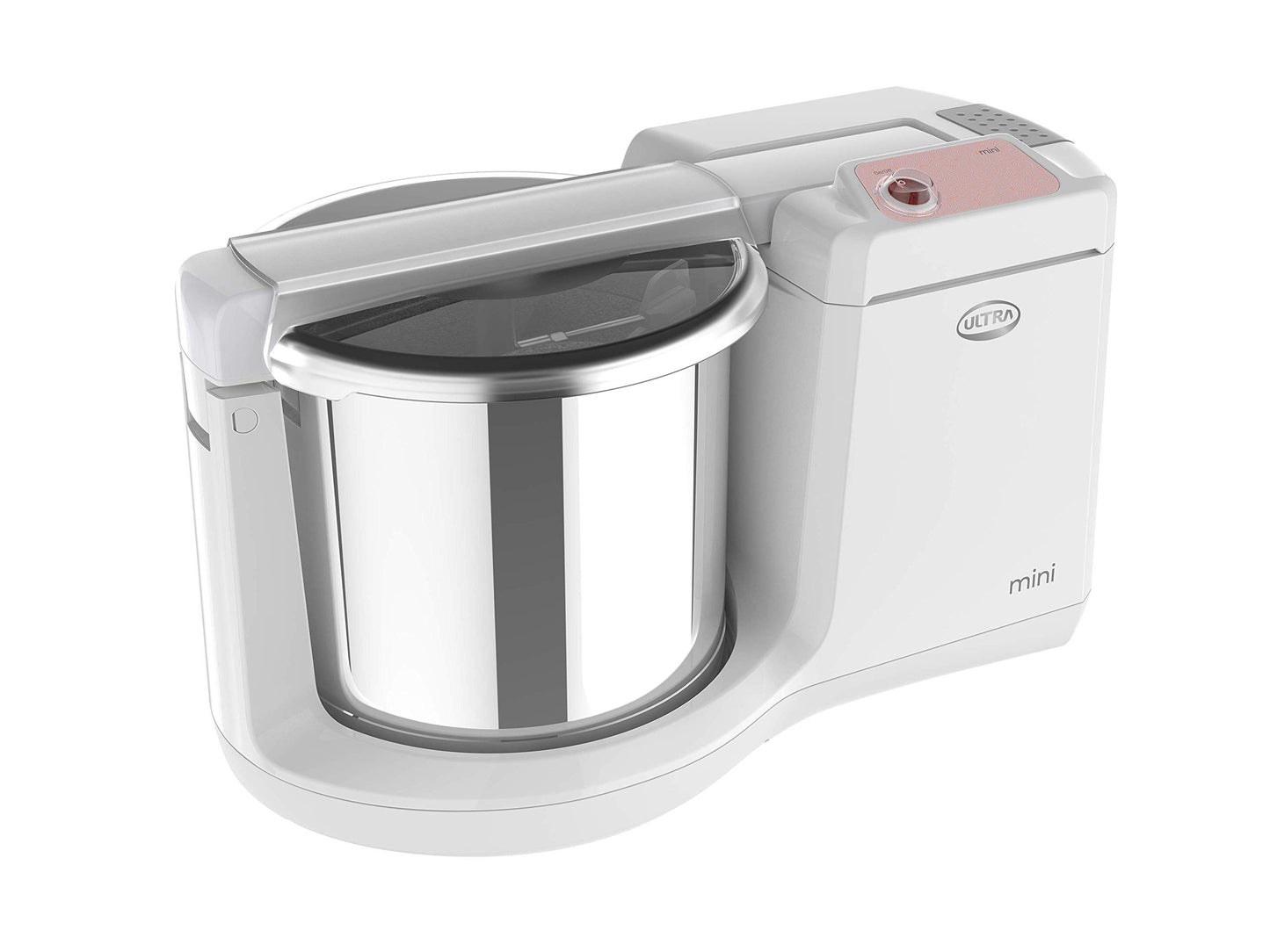 ULTRA Mini Table Top 1.25L Wet Grinder with Atta Kneader, 110-volt (New Model), white, 1.25-Liter