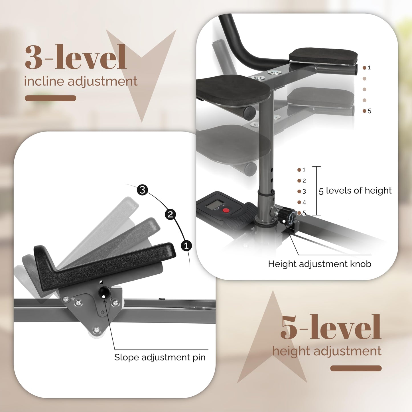 EVERYMATE Exercise Crawler Machine, Spine Twist and Stretch Trainer, Full Body Cardio Machine, Builds Core Strength, Home Gym Equipment with Adjustable Hand Grips & Knee Support