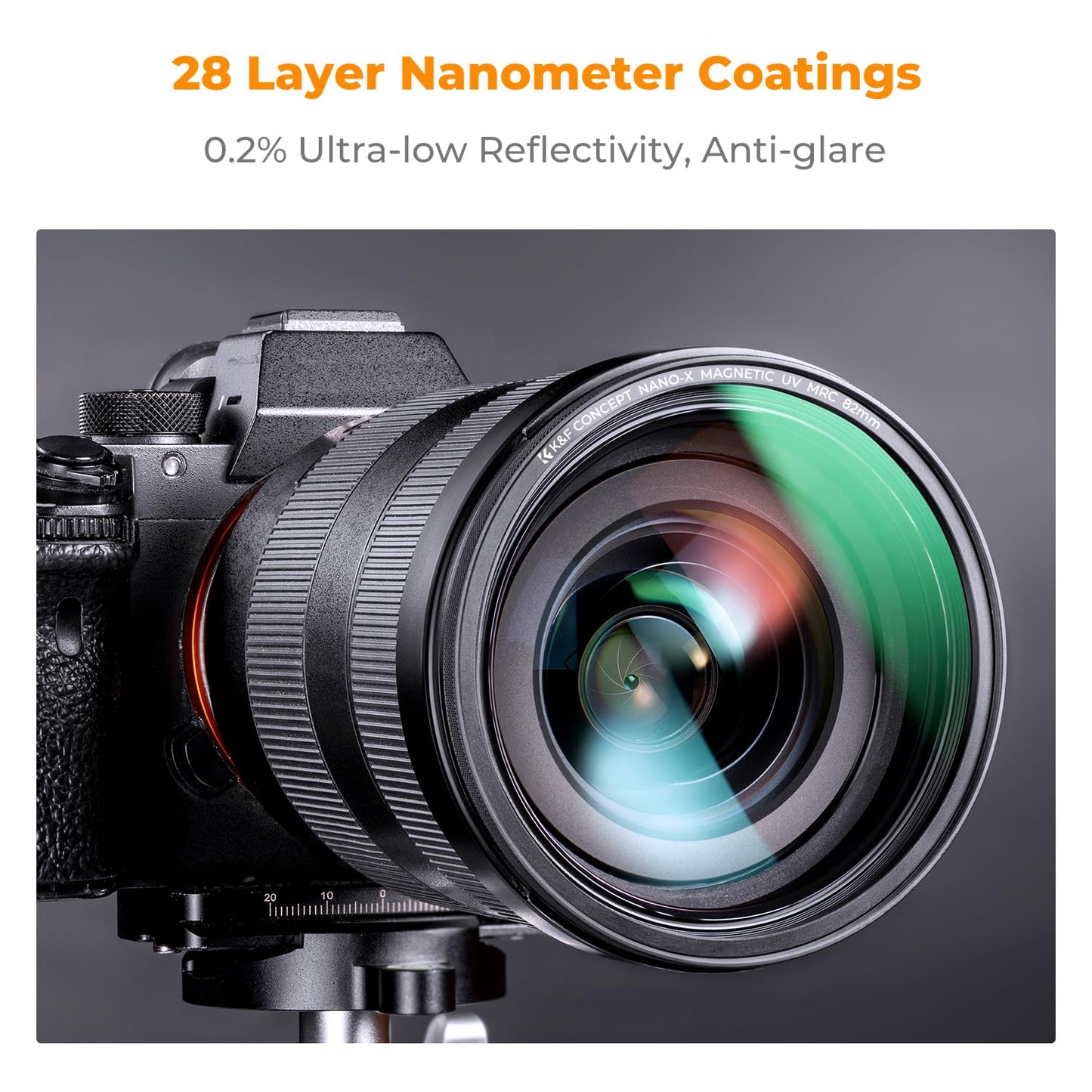K&F CONCEPT 95mm Magnetic MCUV CPL Fixed ND1000 Magnetic Basic Ring 4-in-1 Lens Filters Kit with 28 Multi-Coatings for Camera Lens (Nano-X Series)