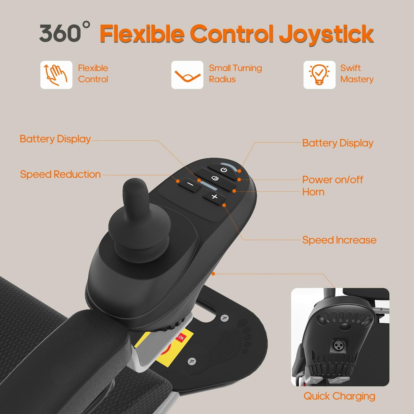 Reclining Electric Wheelchair for Adults Foldable Power Motorized Wheelchair Reclining Backrest All Terrain Electric Wheelchair for Seniors Portable Airline Approved Sliver