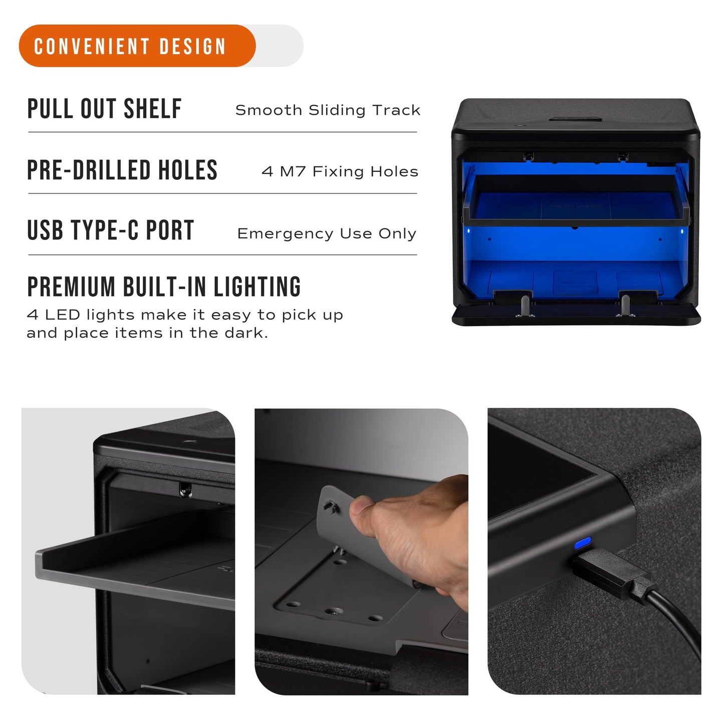 RPNB Smart Home Safe, Touchscreen Biometric Safe, High Capacity Dual-Layer Jewelry Safes with Biometric Fingerprint, Temperature Humidity Monitor, Pop Open Lid, Kube Knight Series