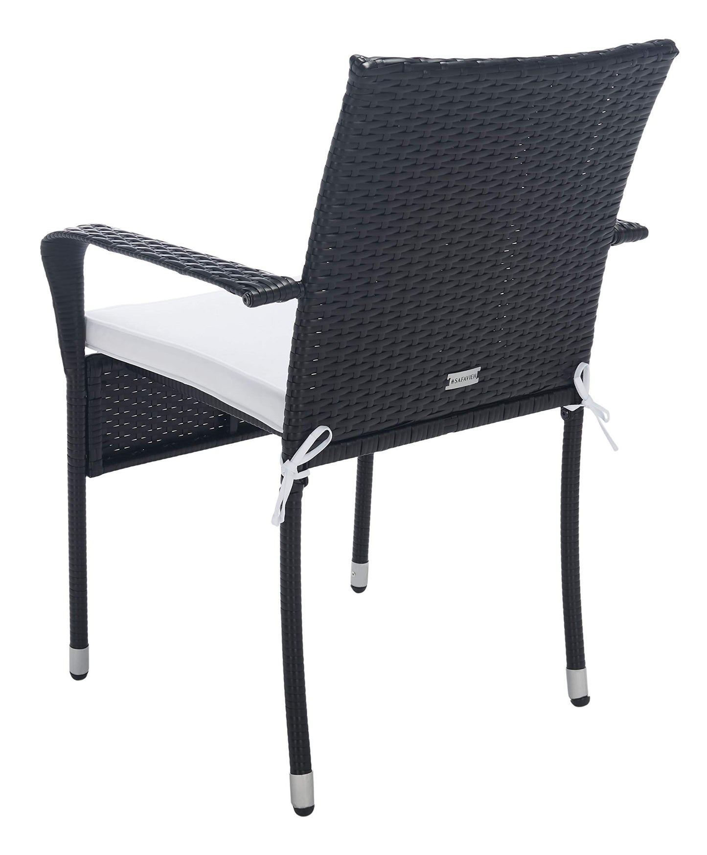 SAFAVIEH Outdoor Collection Laina Black/White Bistro Set PAT7703A-2BX
