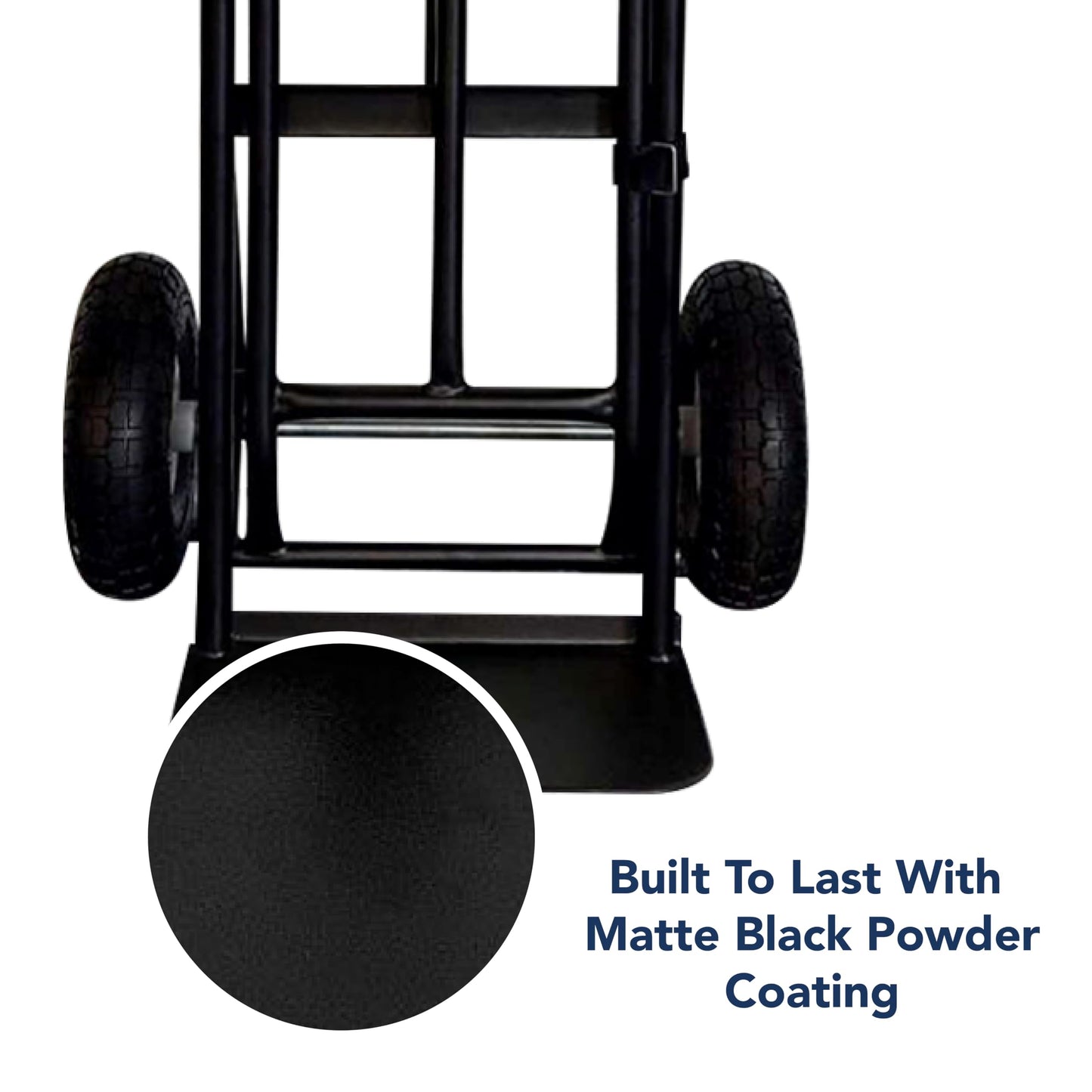 Olympia Tools 800 Lb Sack Hand Truck with Folding Nose, D Handle and 10" Pneumatic Wheels for Home and Office Use