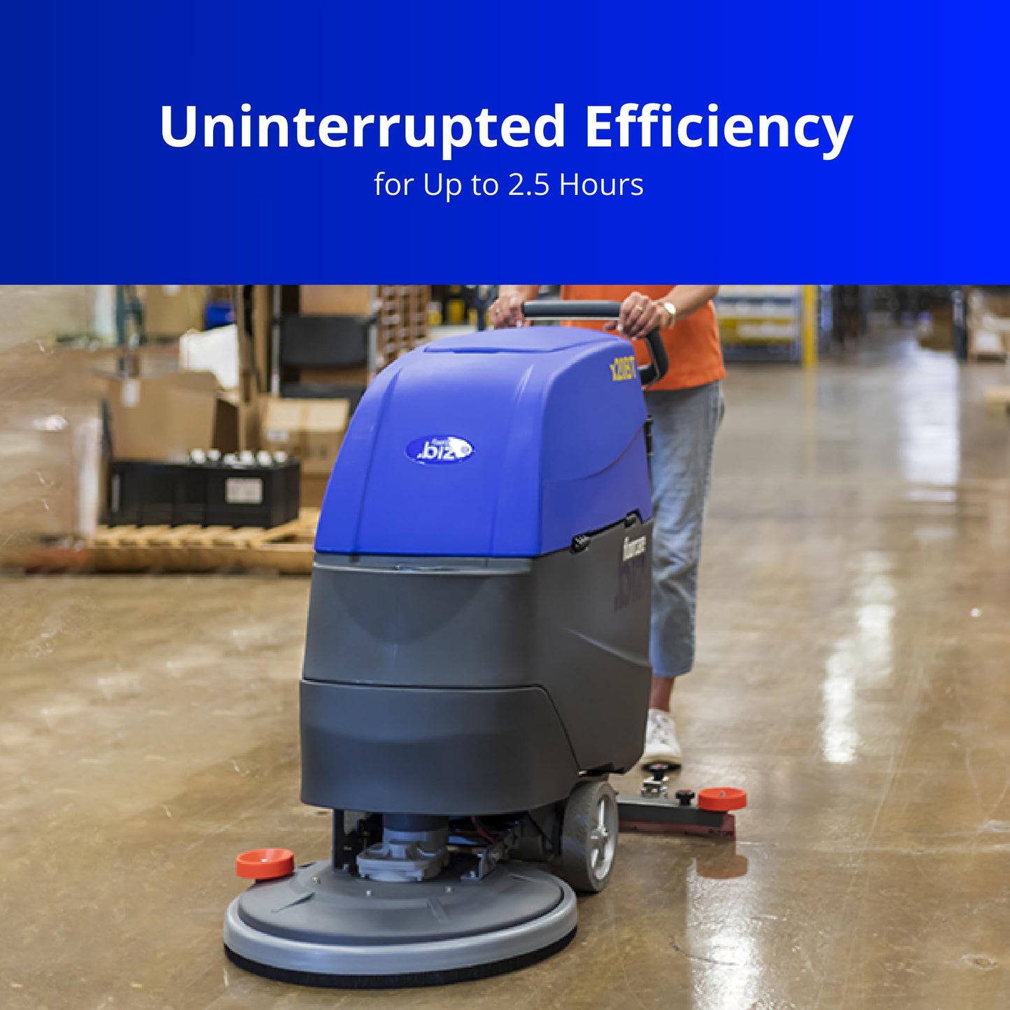 USA-CLEAN X20BT Traction Driven Auto Scrubber Machine Walk Behind - 20 inches (500mm) Cleaning Path - Two 12V AGM batteries - Rugged Brush - User-Friendly - Commercial Floor Cleaning Machines