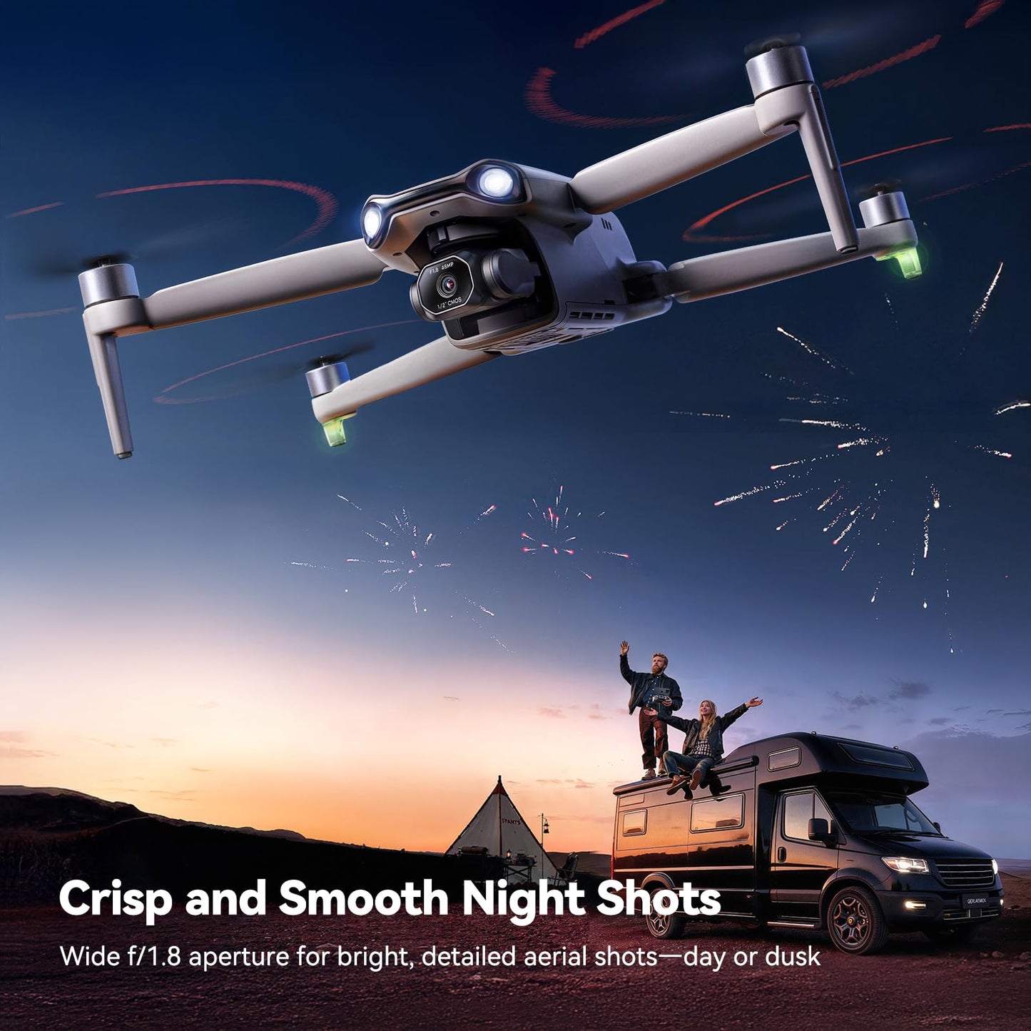 Ruko F11PRO 2 Plus Drones with Camera for Adults, 48MP 8K Photo, 3-Axis Gimbal Stabilizer, 74 Mins Flight Time (2 Batteries), 20,000ft Transmission, Beginner-Friendly Tech Gift