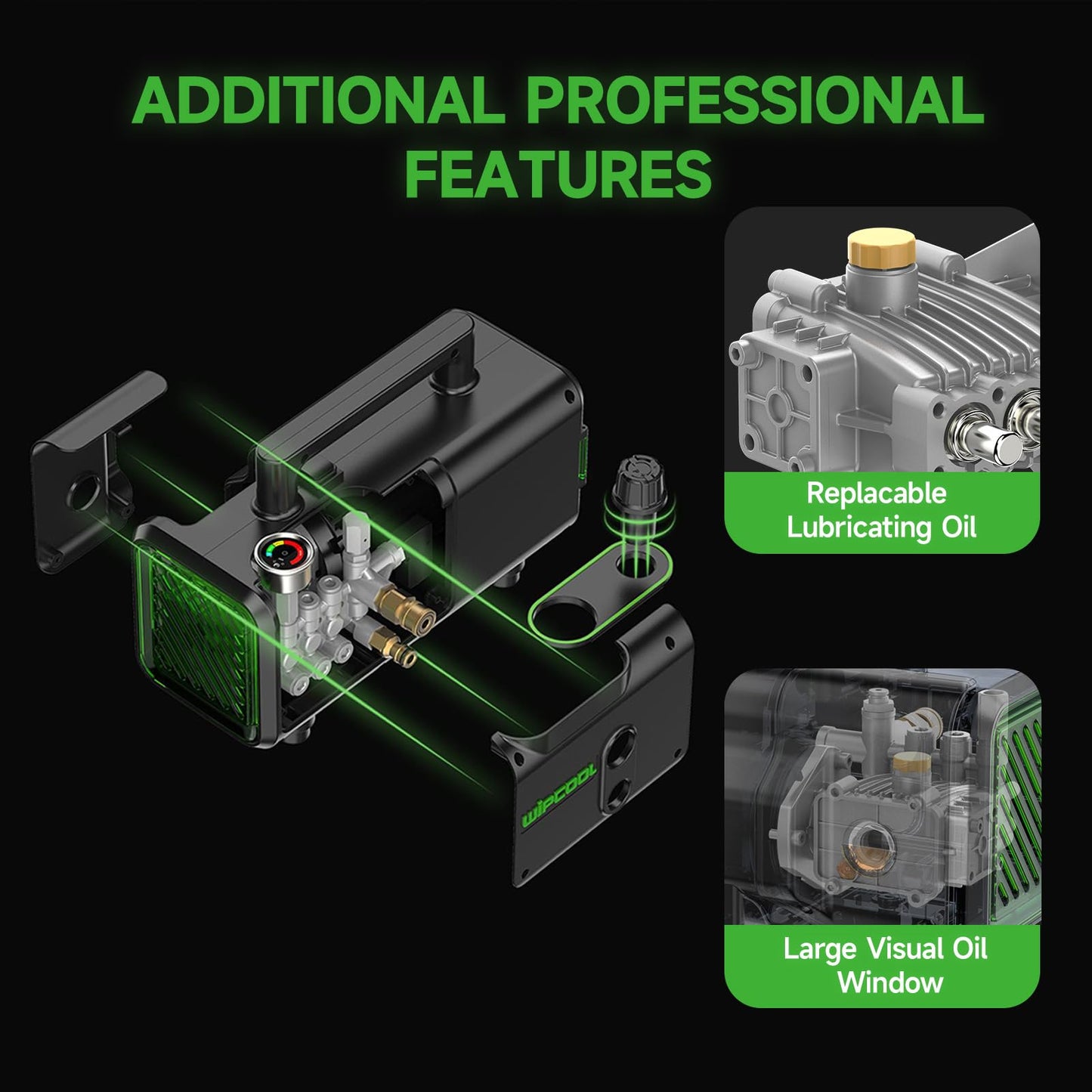 WIPCOOL C28T Crankshaft-Driven HVAC Coil Cleaning Machine, 72–406 PSI Adjustable, 3/4 HP Portable High Pressure Washer with Long Service Life