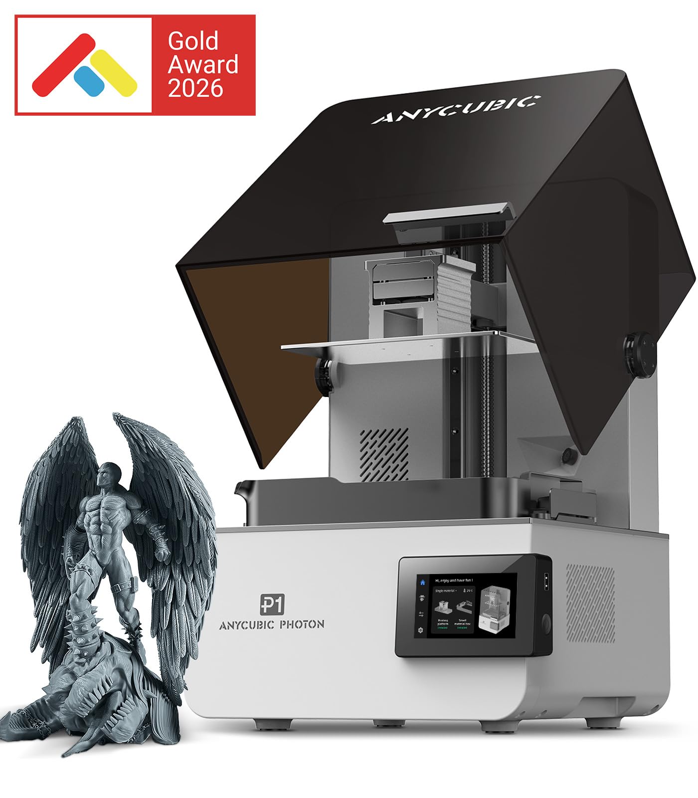 ANYCUBIC Photon P1 Resin 3D Printer, Stability Ball Screw, 14K Precision & LighTurbo 4.0, 8000cps Resin Compatible, Large Build Size 8.78x4.96x9.05in