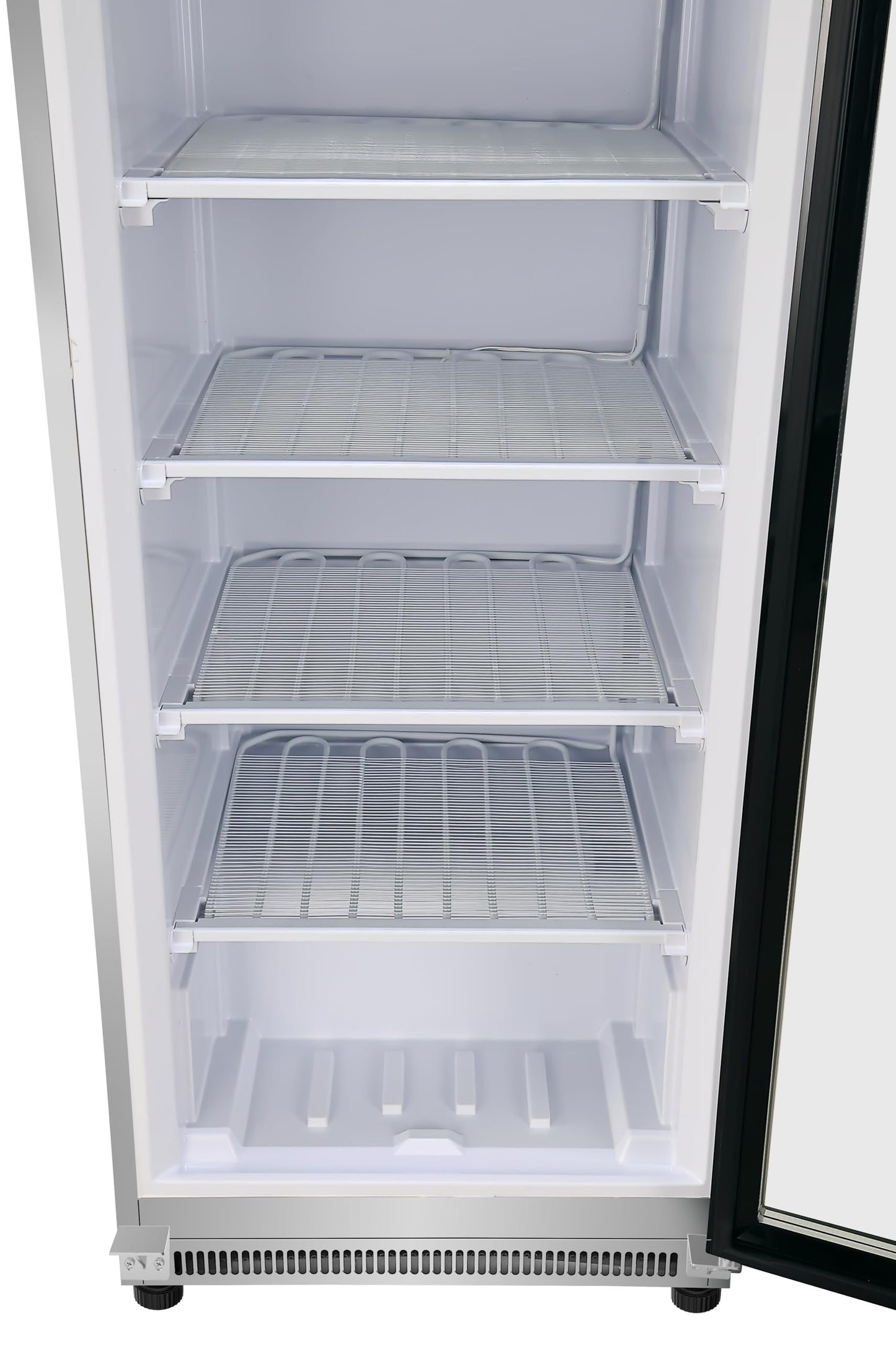 KoolMore 12 Cu. ft. Commercial Freezer with Glass Door in Stainless Steel - Manual Defrost (KM-MFD-12GSG)