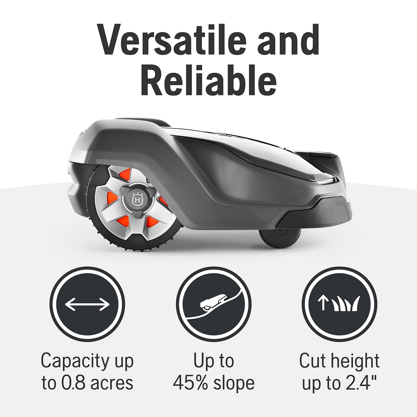 Husqvarna Automower 430X Robotic Lawn Mower with GPS Assisted Navigation, Automatic Lawn Mower with Self Installation and Ultra-Quiet Smart Mowing Tech for Medium to Large Yards (0.8 Acre), 967852845