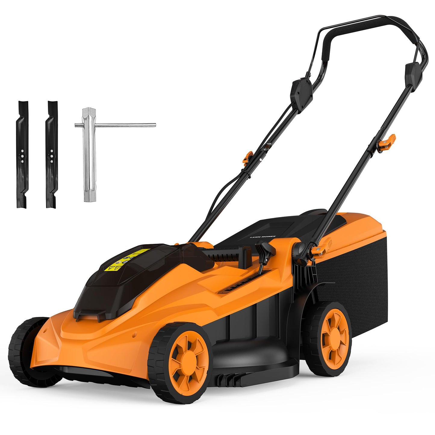 40V Cordless Lawn Mower (No Battery) Compatible with Dewalt 2 * 20VMax Battery, 18" Electric Lawn Mower with 6 Heights Adjustment, Brushless Electric Mower for Garden, Yard