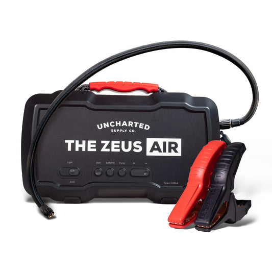 Uncharted Supply Co. Zeus Air, Portable 2000A Jump Starter, 150 PSI Tire Inflator & Compressor, 15,000mAh Power Bank with USB-C Fast Charging & LED Flashlight