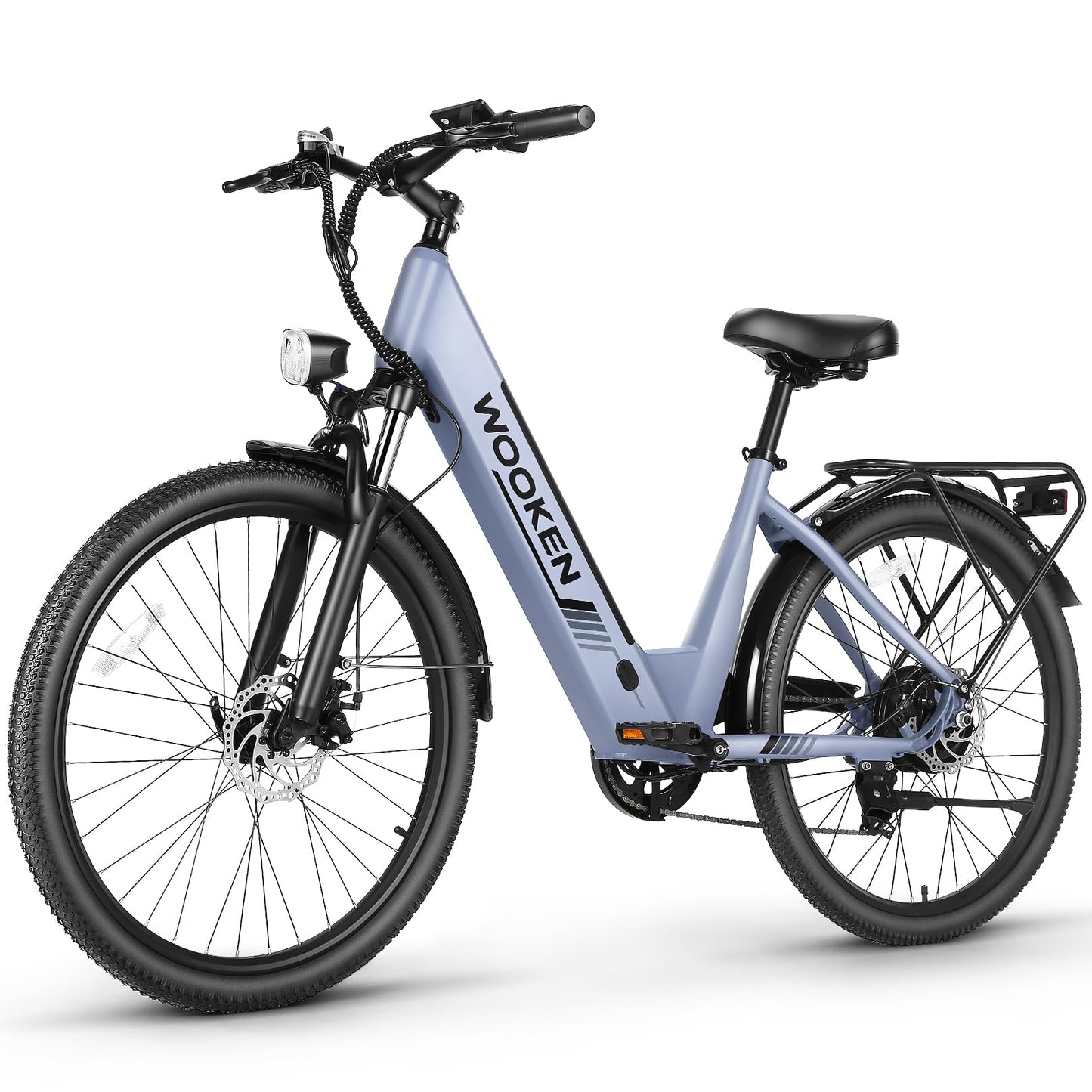 Wooken 750W Electric Bike for Adults, 26" x 2.1" Tire City Cruiser Ebike, Step Through Electric Bicycle with 48V 10.4Ah Removable Battery, Commuter E Bike, LCD Display, Up to 50 Miles