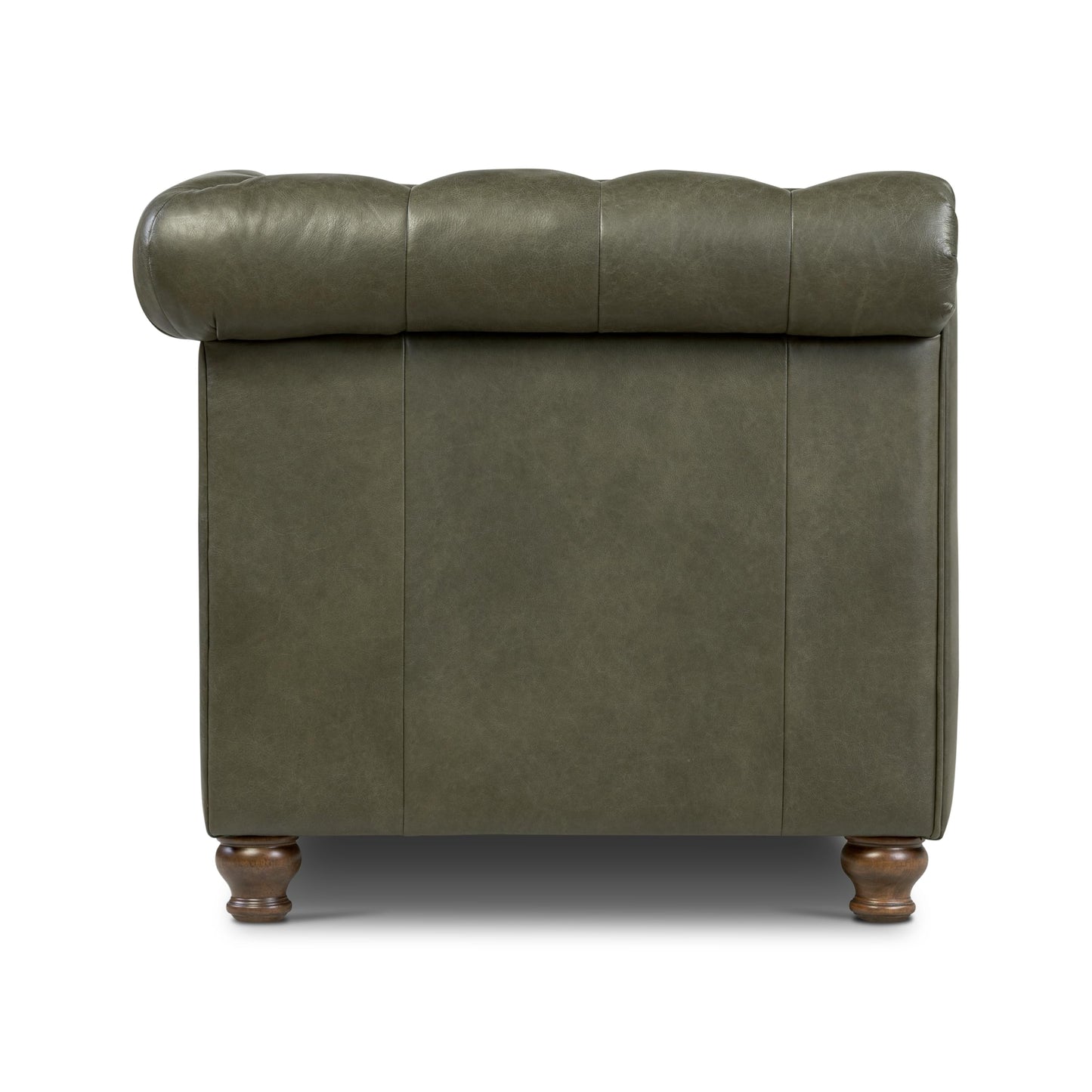 Poly & BARK Lyon Leather Couch - 87.4 Inch Sofa - Full-Grain Leather Sofa for Living Room with Feather-Down Topper - Living Room Couch - Vintage Italian Leather in Olivine Green