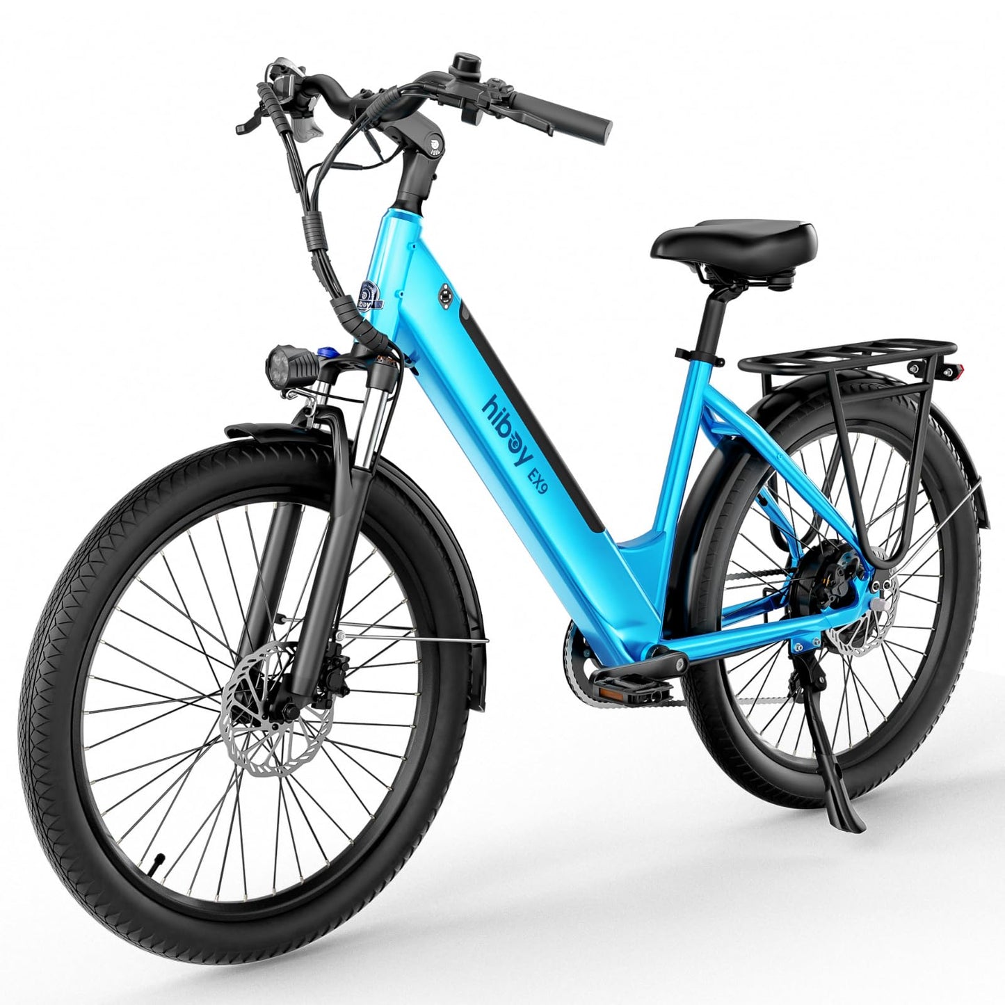 Hiboy EX9 Electric Bike for Adults, Advanced Torque Sensor, 750W Motor, 28MPH 62-Mile Range, 26" Step-Thru E-Bike, Shimano 7-Speed, UL Certified for City Commuting & Leisure