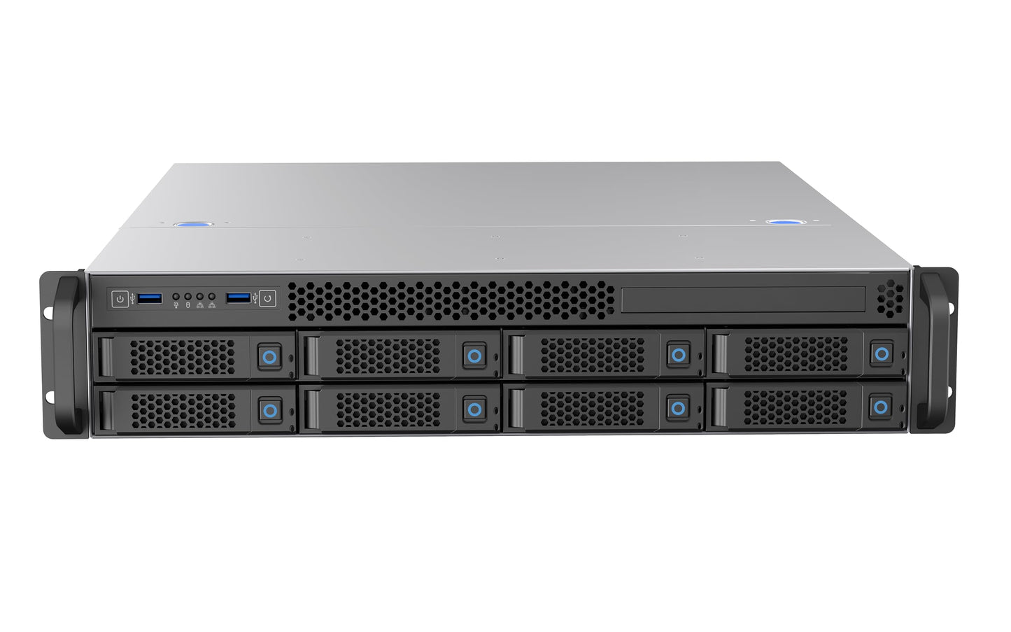 Rosewill 2U Rackmount Server Chassis | Supports up to 8 x 3.5 12Gbps Hot Swap SATA/SAS | E-ATX Compatible | 2U/CRPS PSU | 3 x 8038 PWM Fan | USB 3.2 Type-C | RSV-H208