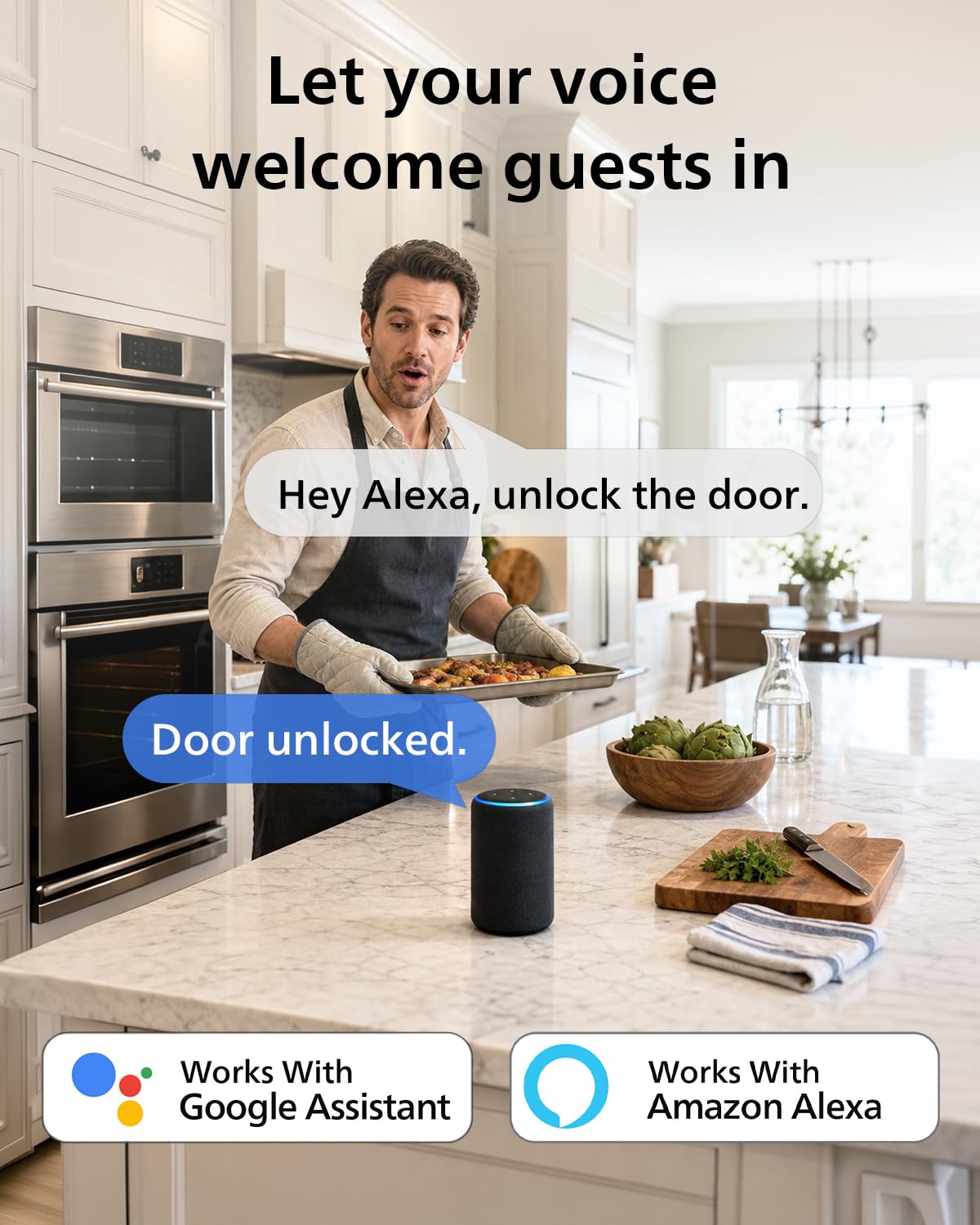 Philips Wi-Fi Smart Lock with Handle, WiFi Keyless Entry Keypad Door Lock with Handle, Front Door Deadbolt Set, Fingerprint Unlock, PIN Code Unlock, Auto Locking, App Remote Control, Bulit in WiFi