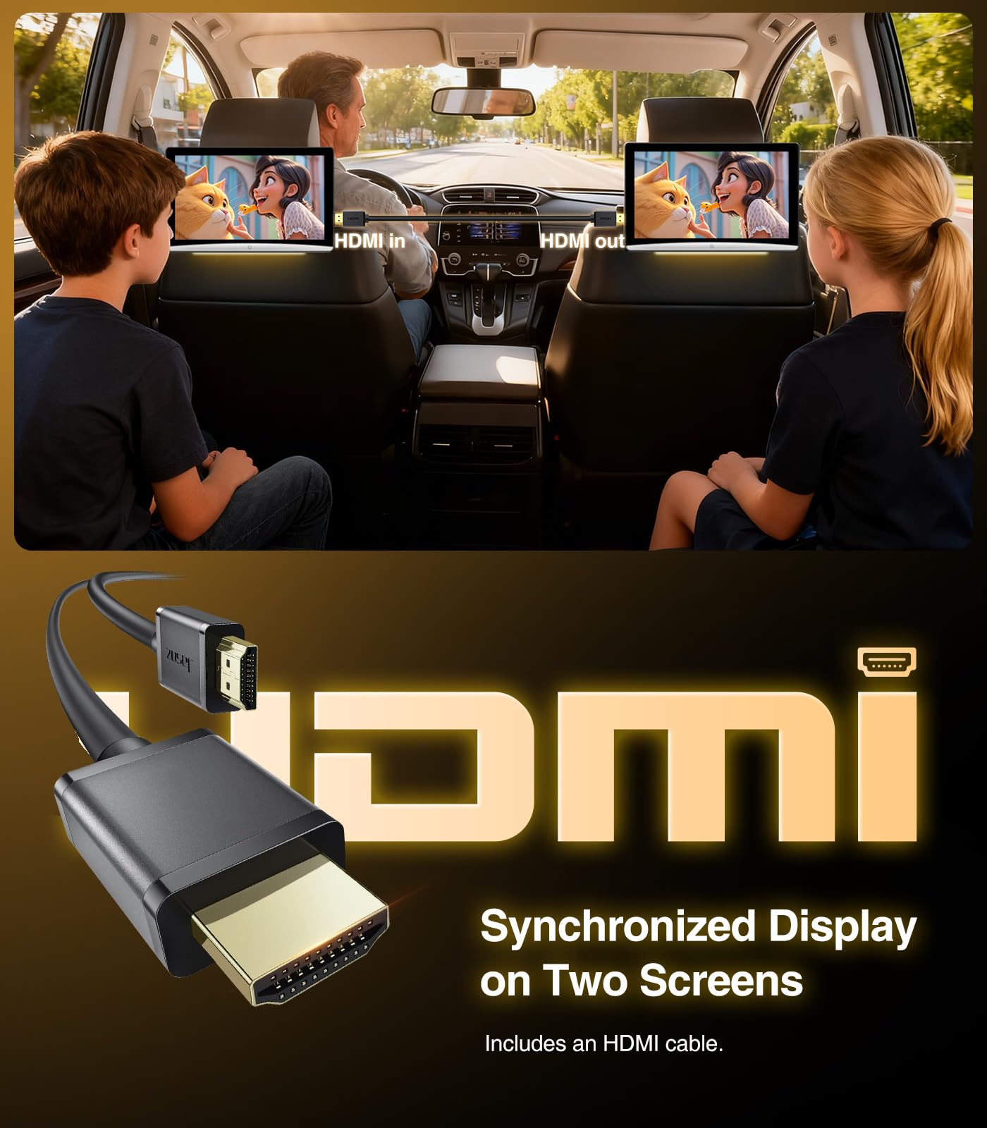 10.8" Android Car TV Headrest Monitor for Back Seat,Portable Rear Entertainment System Support Phone Wireless Mirroring 5G WiFi/HDMI/USB/Sync Touchscreen Video Players (2G+32G(2*PCS))