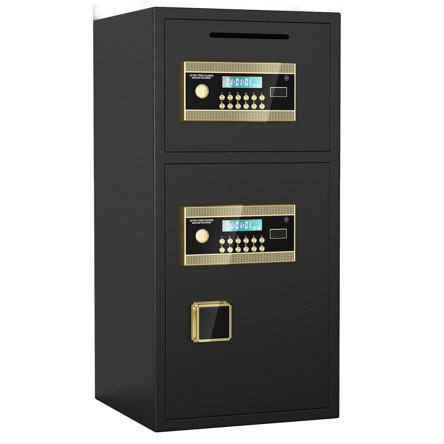 GOWE Large Double-Door Coin-Operated Safe,Digital Security Safe with Fireproof and Waterproof Bag,6.0 Cubic Feet Safe Box with Hidden Code Function for Home,Office and Hotel