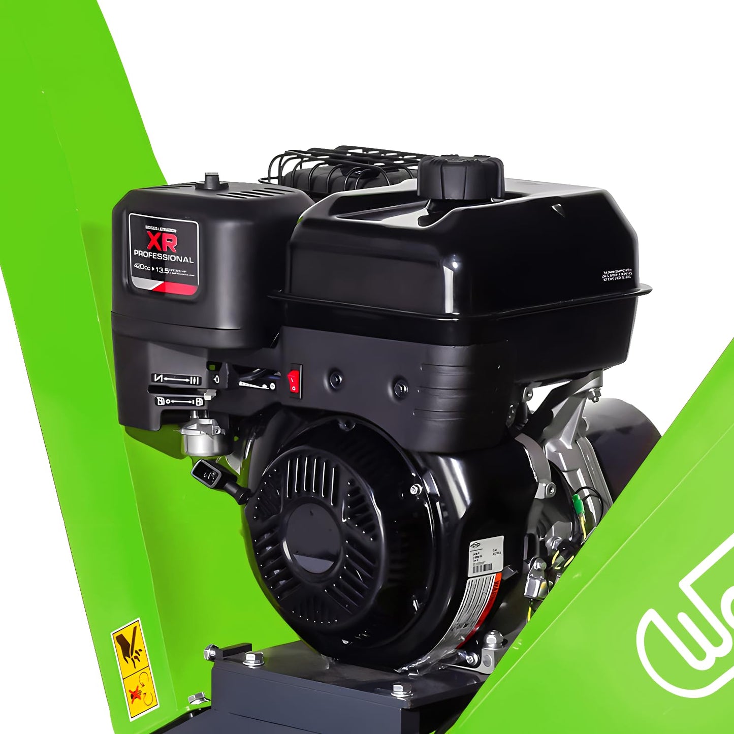 Wallemac 420cc 14HP 6-Inch Wood Chipper Shredder Mulcher E-Start Gas Powered B&S Engine EPA Certified with Towbar/Emergency Stop Button (B&S Engine, Electric Start)