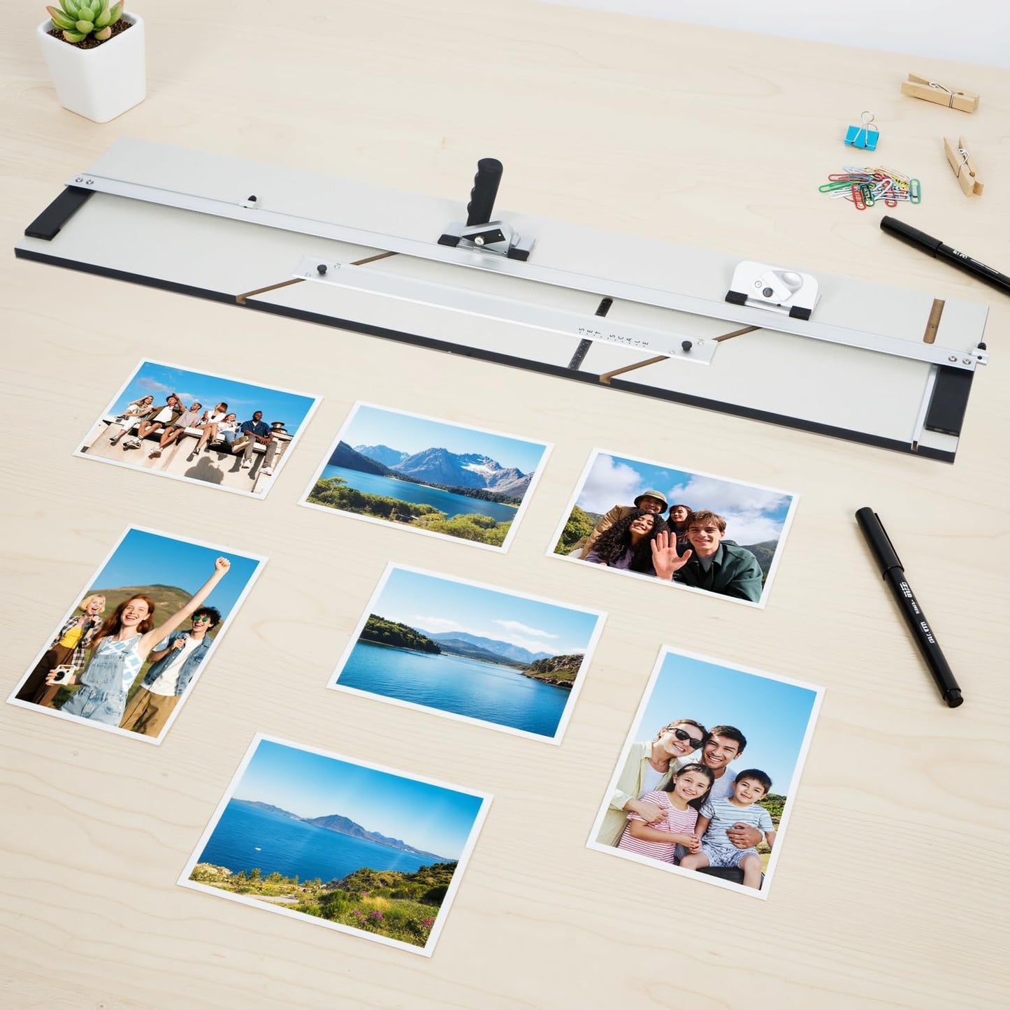 FWTRMRC 47in Mat Cutter for Framing, Compact Board Mounted Mat Board Cutter with Straight & 45° Bevel Cutting Heads Ideal for Framing Pictures DIY & Artwork Projects