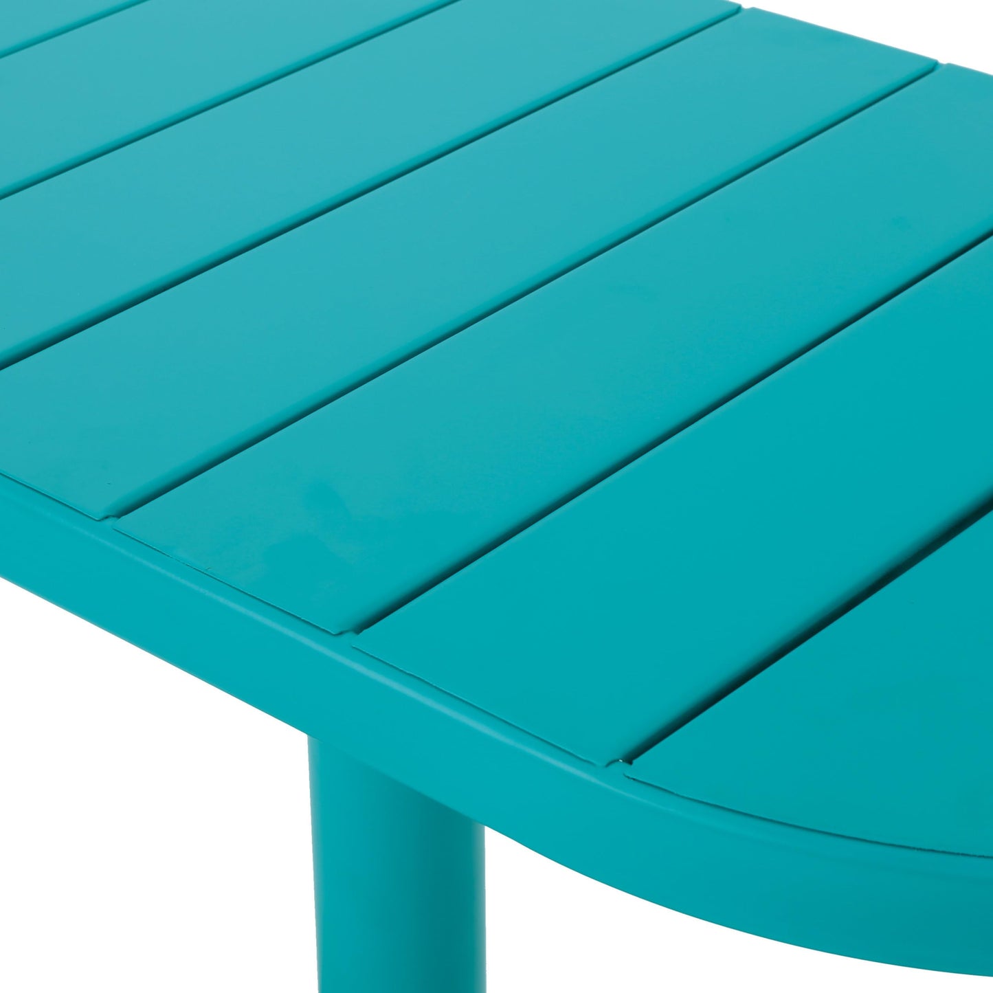 Christopher Knight Home Adley Outdoor Bistro Set, 3-Piece Bistro Table and Chair Set of 2, Patio Furniture Set with Iron Frame, Outdoor Metal Bistro Dining Set, Poolside/Garden Cafeteria, Teal