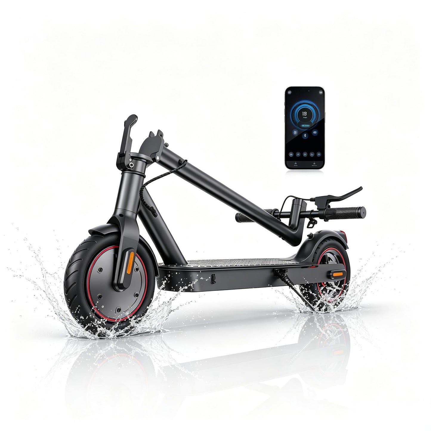 WAWSCOTE Electric Scooters - Electric Scooter for Adults, 500W Peak Motor, 18 Max MPH, 21 Miles Range, APP Control, Lightweight Foldable E-Scooter