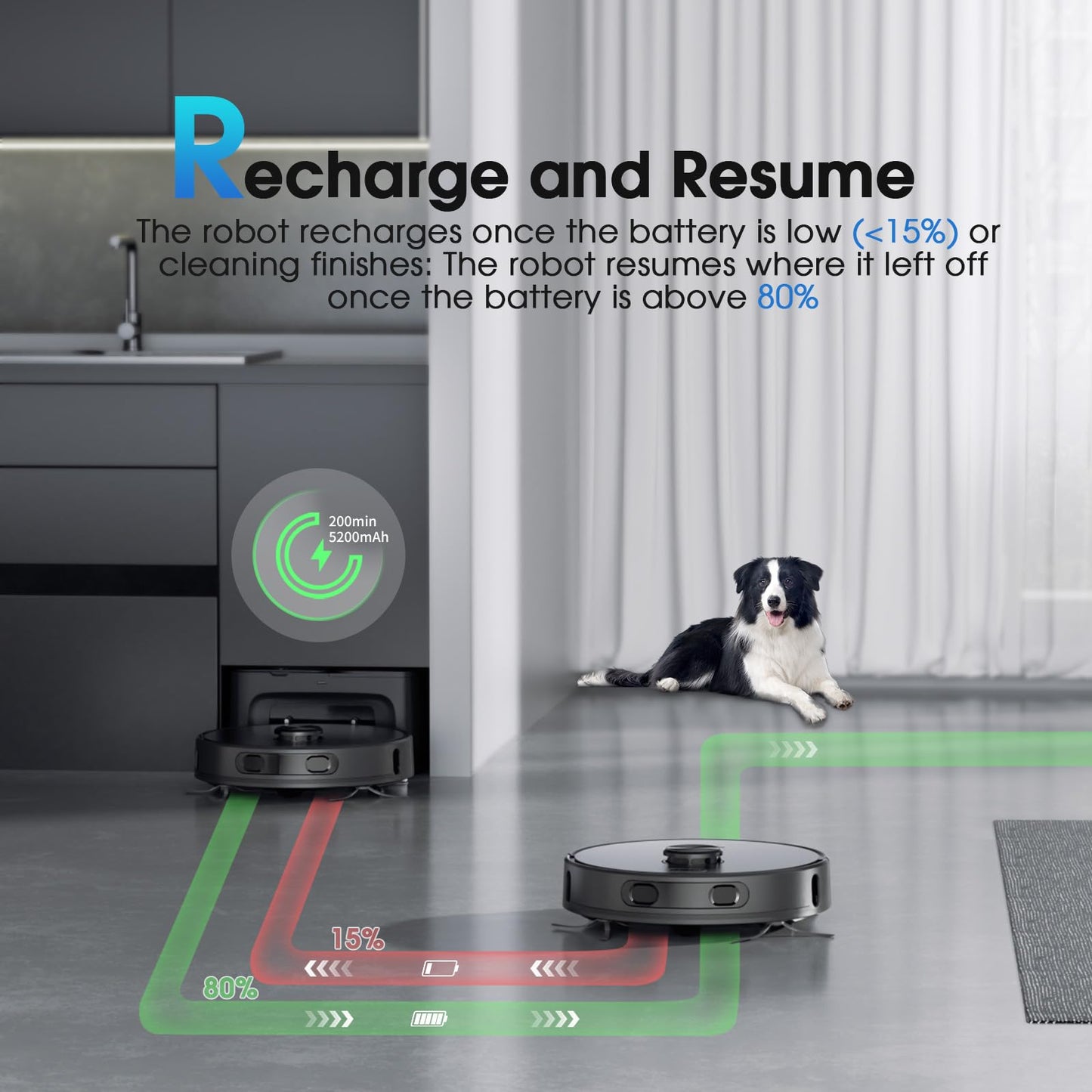 Robot Vacuum and Mop Combo, Self-Emptying Robotic Vacuums Cleaner Smart Mapping, 2-3 Months Hands-Free Base Strong Suction & LiDAR Navigation, 220 Mins Long Runtime for Pet Hair, Hard Floor, Carpet