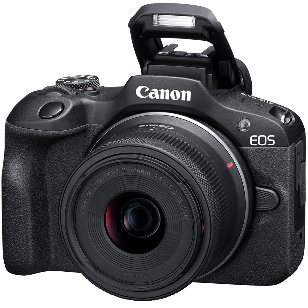Canon EOS R100 Mirrorless Camera Two-Lens Bundle | RF-S 18-45mm + RF 75-300mm Lenses | 64GB Card & Editing Software | Canon USA Warranty | Authorized Dealer