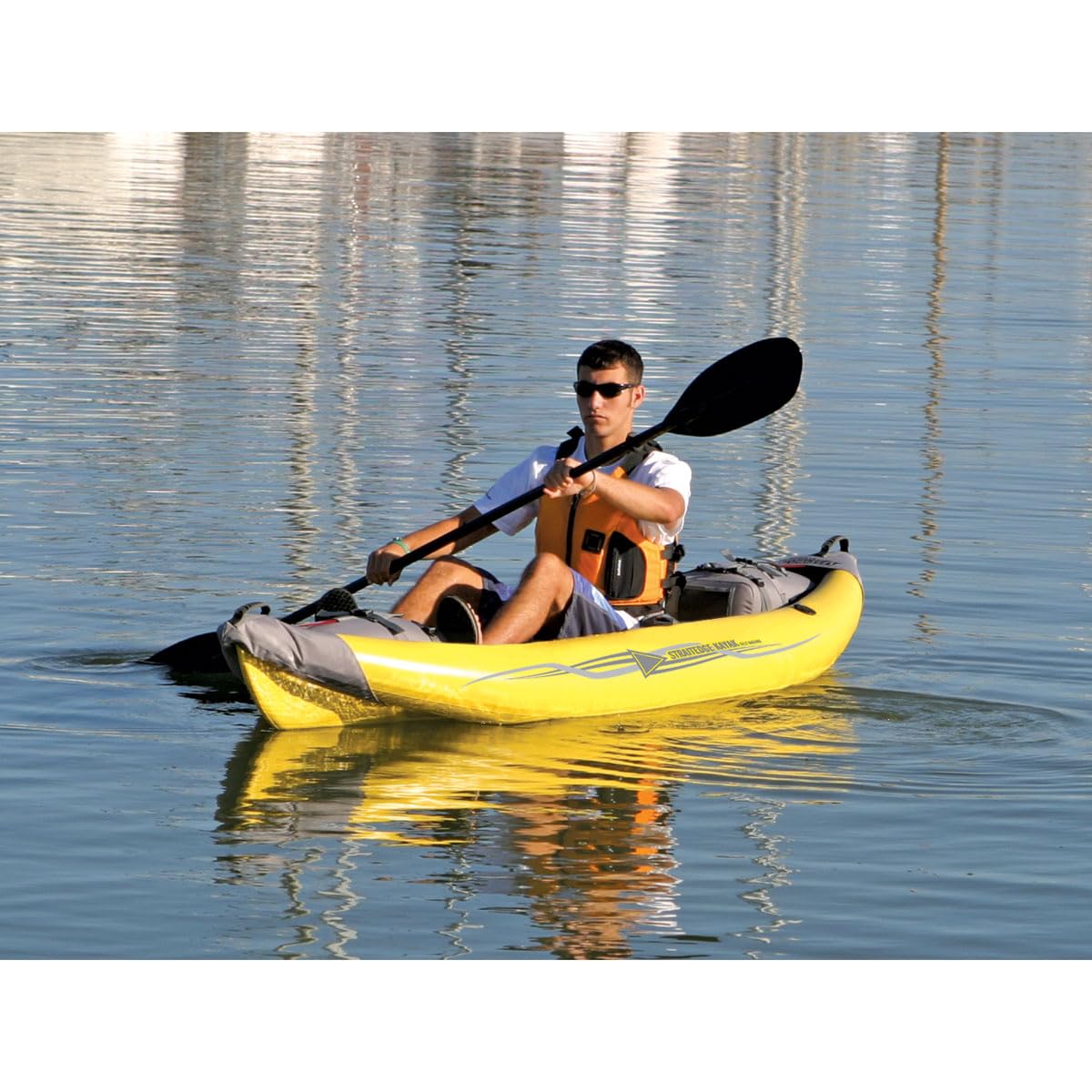 Advanced Elements StraitEdge White Water 1 Person Kayak Without Pump, Yellow