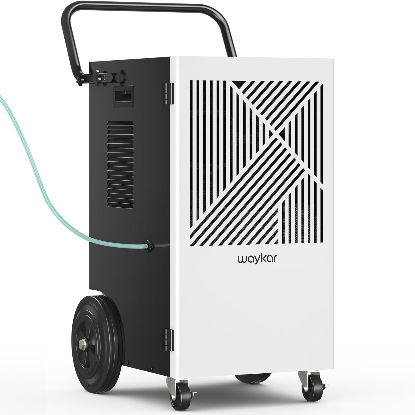 Waykar 155 Pints Commercial Dehumidifier with Pump, Drain Hose and Washable Filter Space up to 8000 Sq. Ft, for Basements, Industrial or Commercial Spaces - 5 Year Quality Coverage