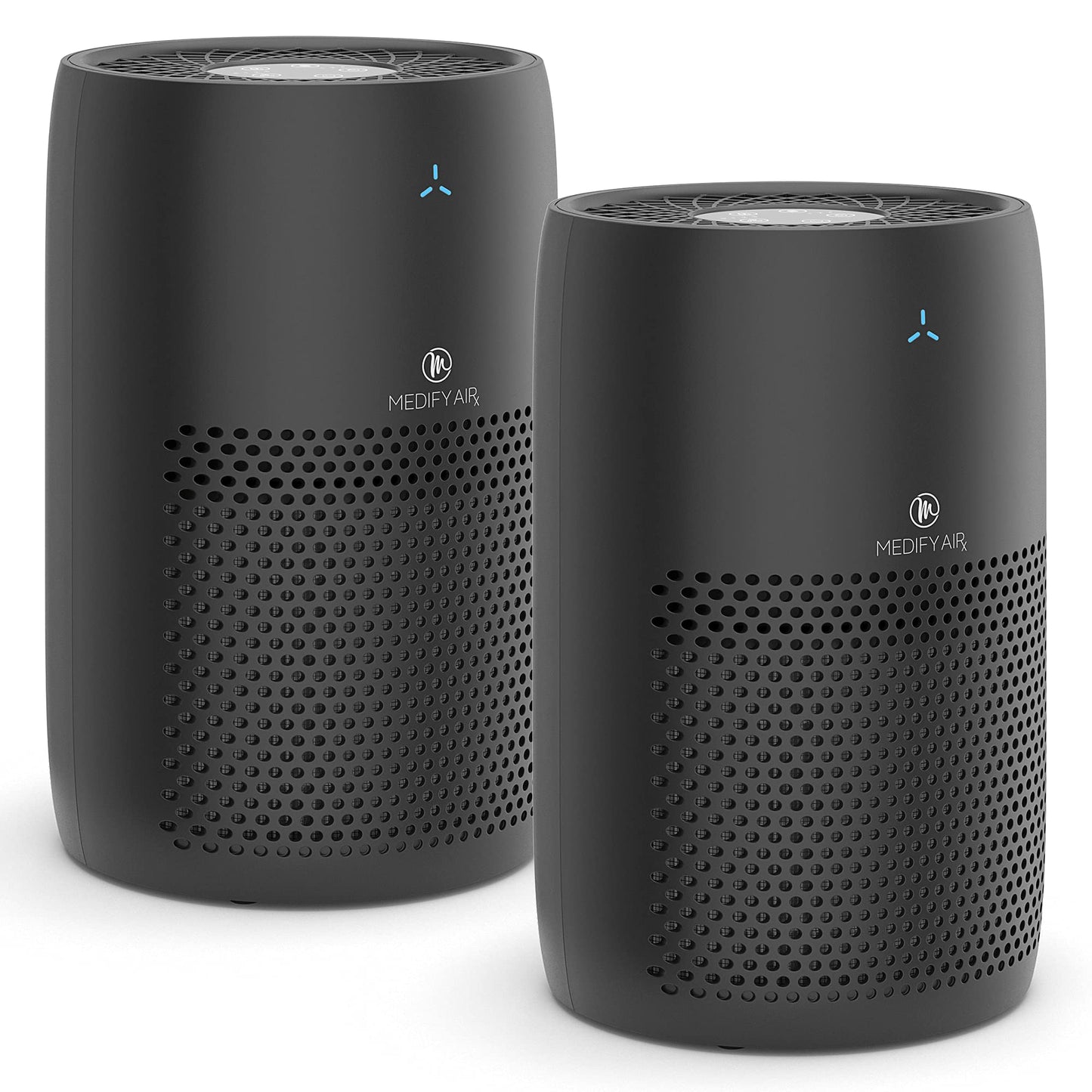 Medify MA-22 Air Purifier with True HEPA H13 Filter | 169 m² Coverage in 1hr for Allergens, Smoke, Wildfires, Dust, Odors, Pollen, Pet Dander | Quiet 99.9% Removal to 0.1 Microns | Black, 2-Pack