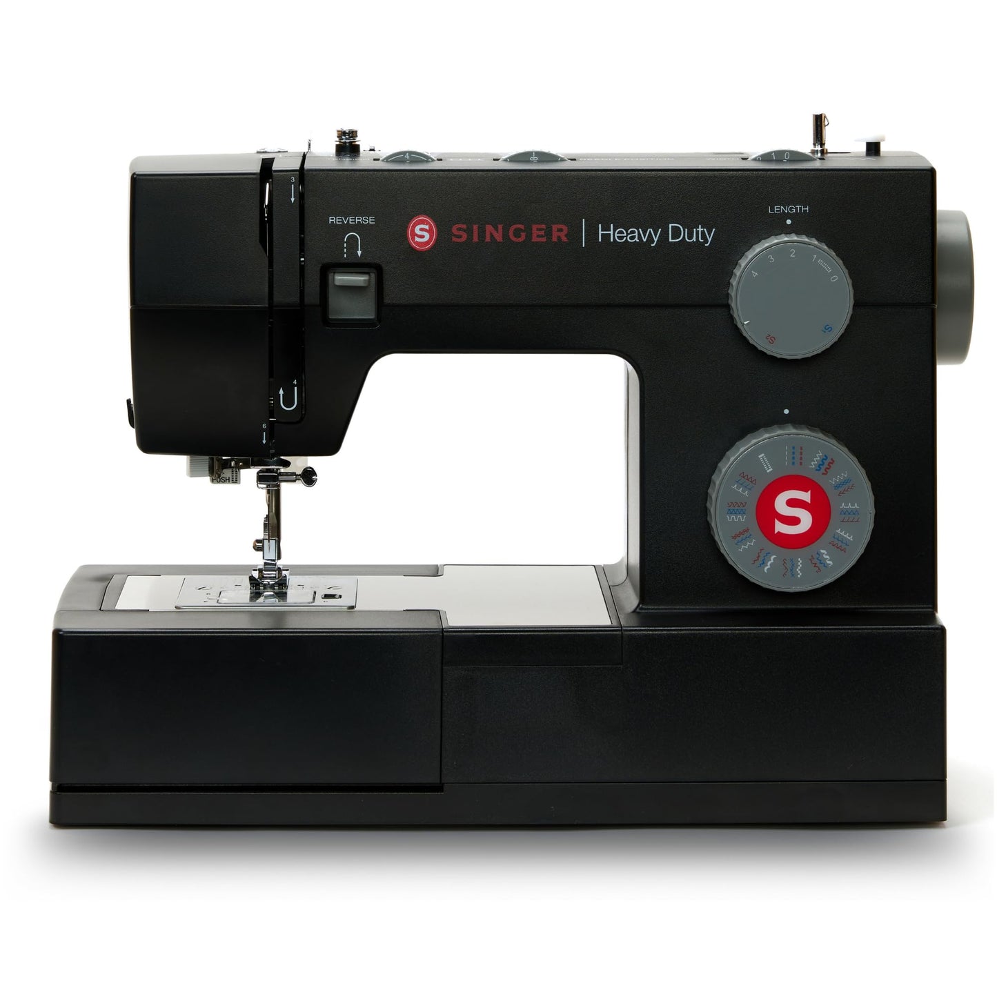 SINGER® Heavy Duty 4432 (Black) High Speed Sewing Machine +Accessory Kit | 32 Built-In Stitches Deliver 110 Stitch Applications | 50% More Power for Thick Fabrics, 1100 Stitches/Min, 1-Step Buttonhole
