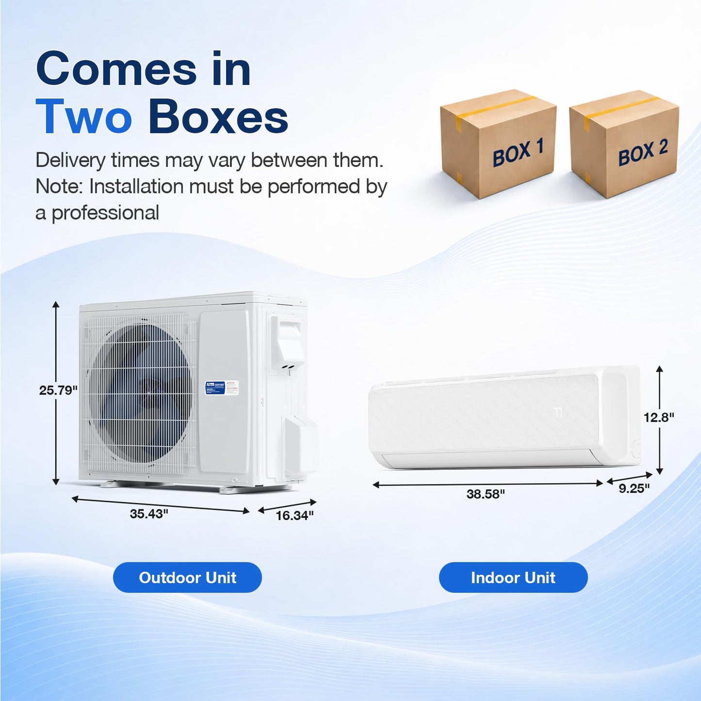 Antarctic Star 24000BTU Mini Split AC/Heating System, Inverter Ductless, 19 SEER2 230V Mini Split Air Conditioner with Heat Pump, Compatible with Alexa, Energy Efficient Split Unit, White