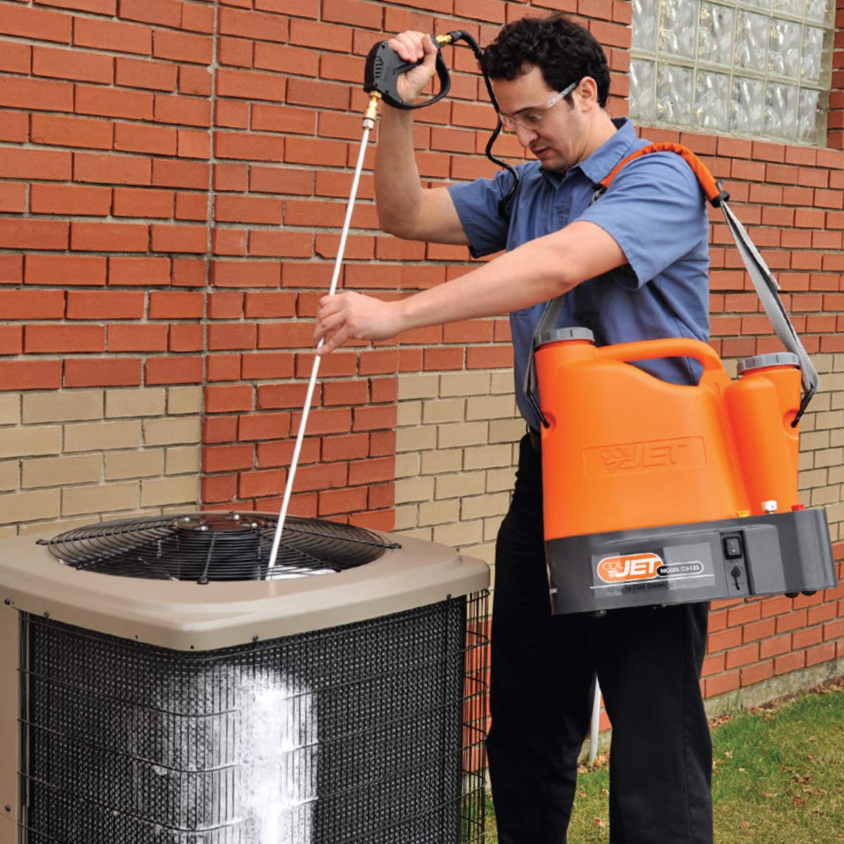 SpeedClean CJ-125 Portable CoilJet Condenser Evaporator Cleaner, Safely Cleans HVAC Coils