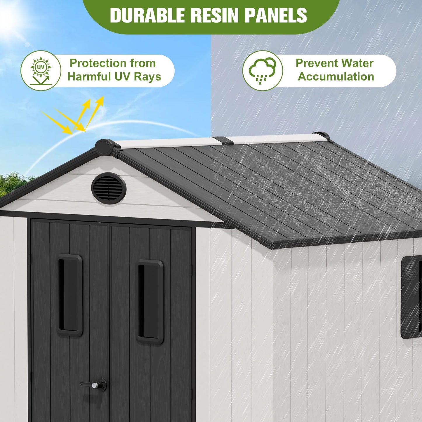 COOS BAY 8x8 Outdoor Storage Shed with Floor
